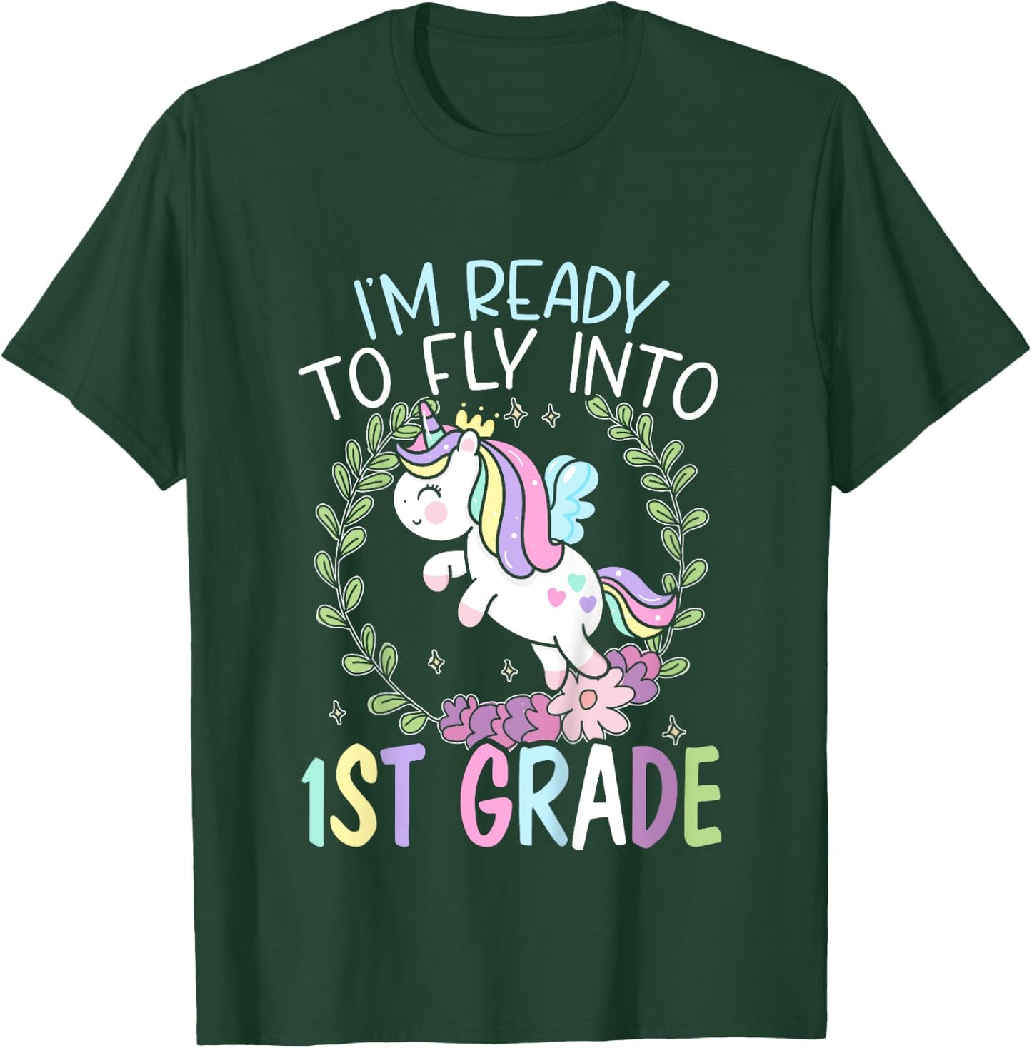 Kids I'm Ready To Fly Into 1st Grade First Day Of School T-Shirt - T-Shirt | Forest