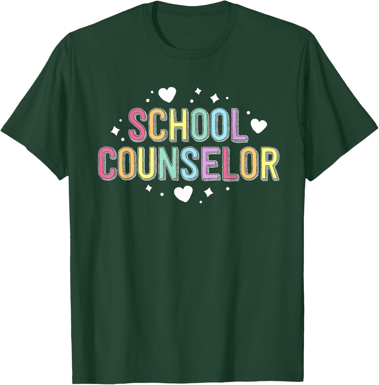 School Counselor Shirt Matching School Guidance Therapist T-Shirt - T-Shirt | Forest