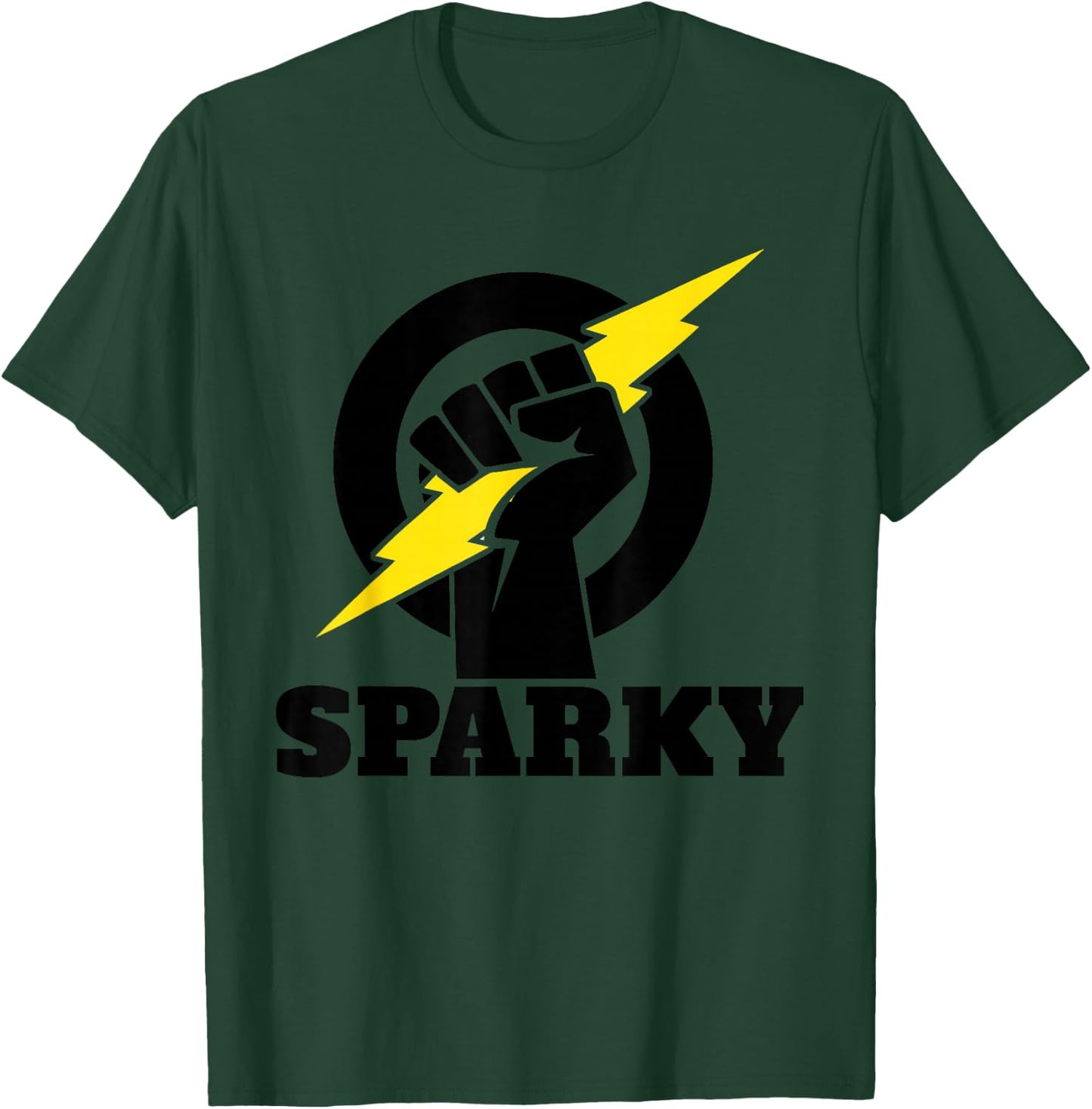 Electrician Lightning Bolt Electrician Sparky T-Shirt - T-Shirt | Forest