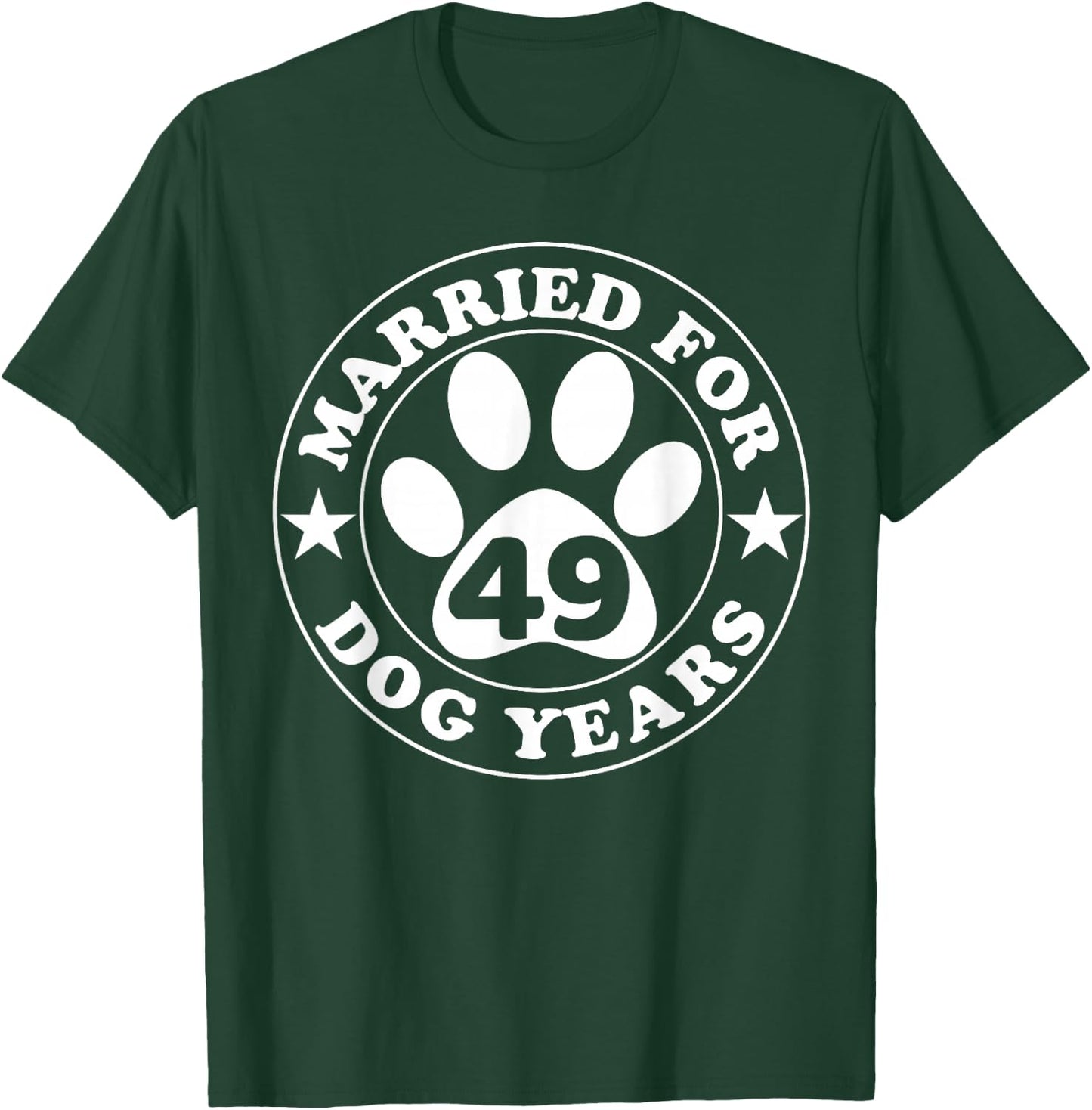 7 Year Wedding Anniversary Him Her Couple 7th Anniversary T-Shirt - T-Shirt | Forest