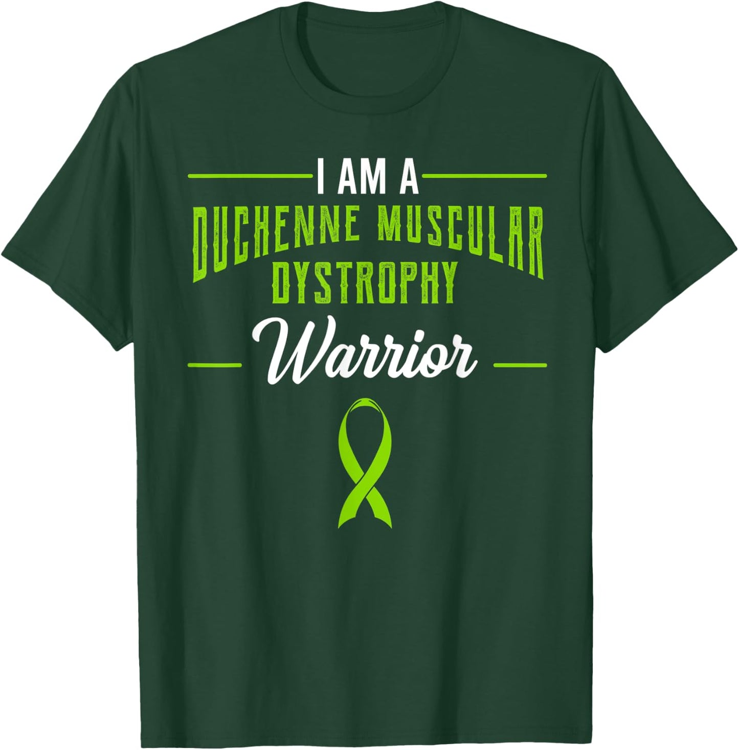 Duchenne Muscular Dystrophy Warrior Awareness Ribbon Patient T-Shirt - T-Shirt | Forest