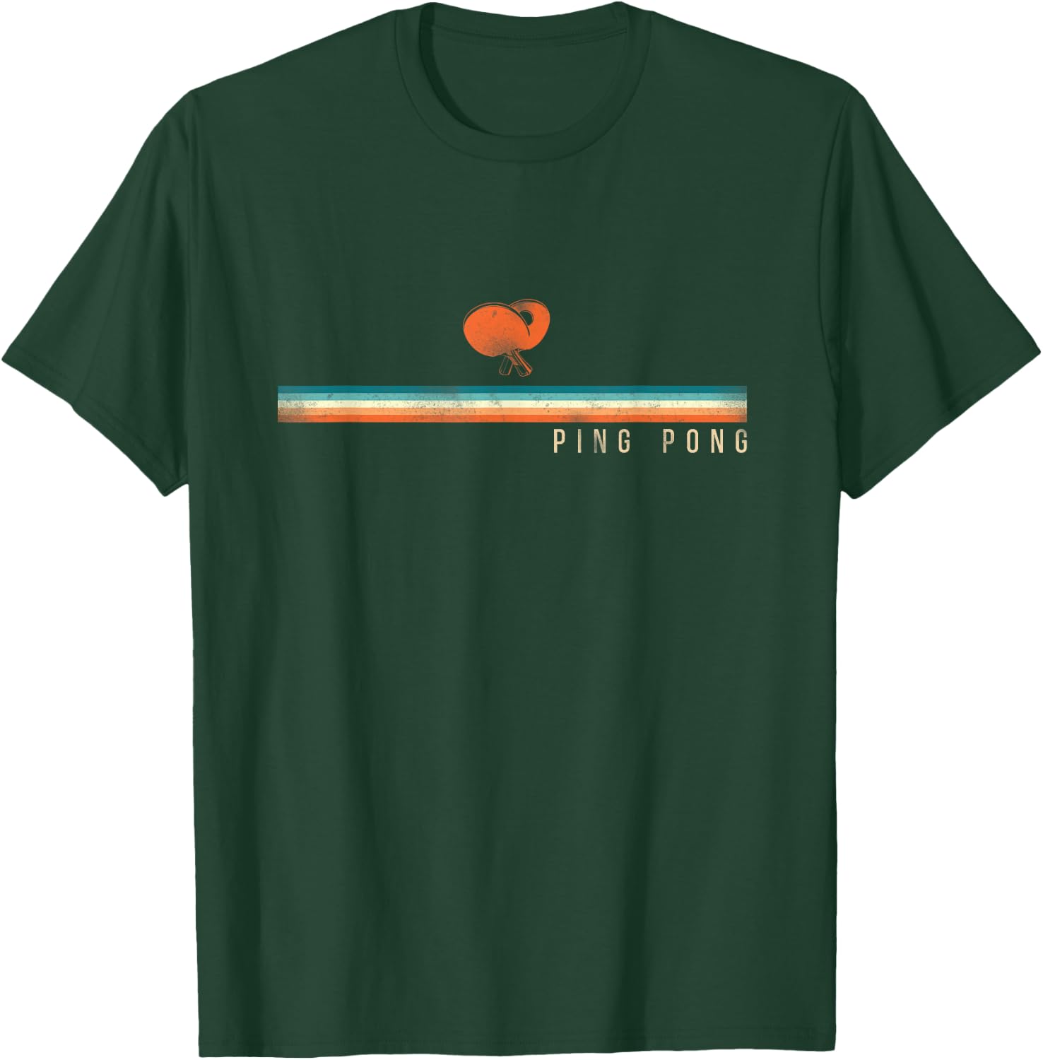 Ping Pong Table Tennis Retro Vintage Ping Pong T-Shirt - T-Shirt | Forest