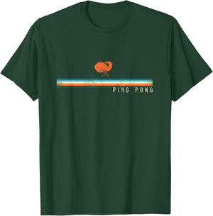 Ping Pong Table Tennis Retro Vintage Ping Pong T-Shirt - T-Shirt | Forest