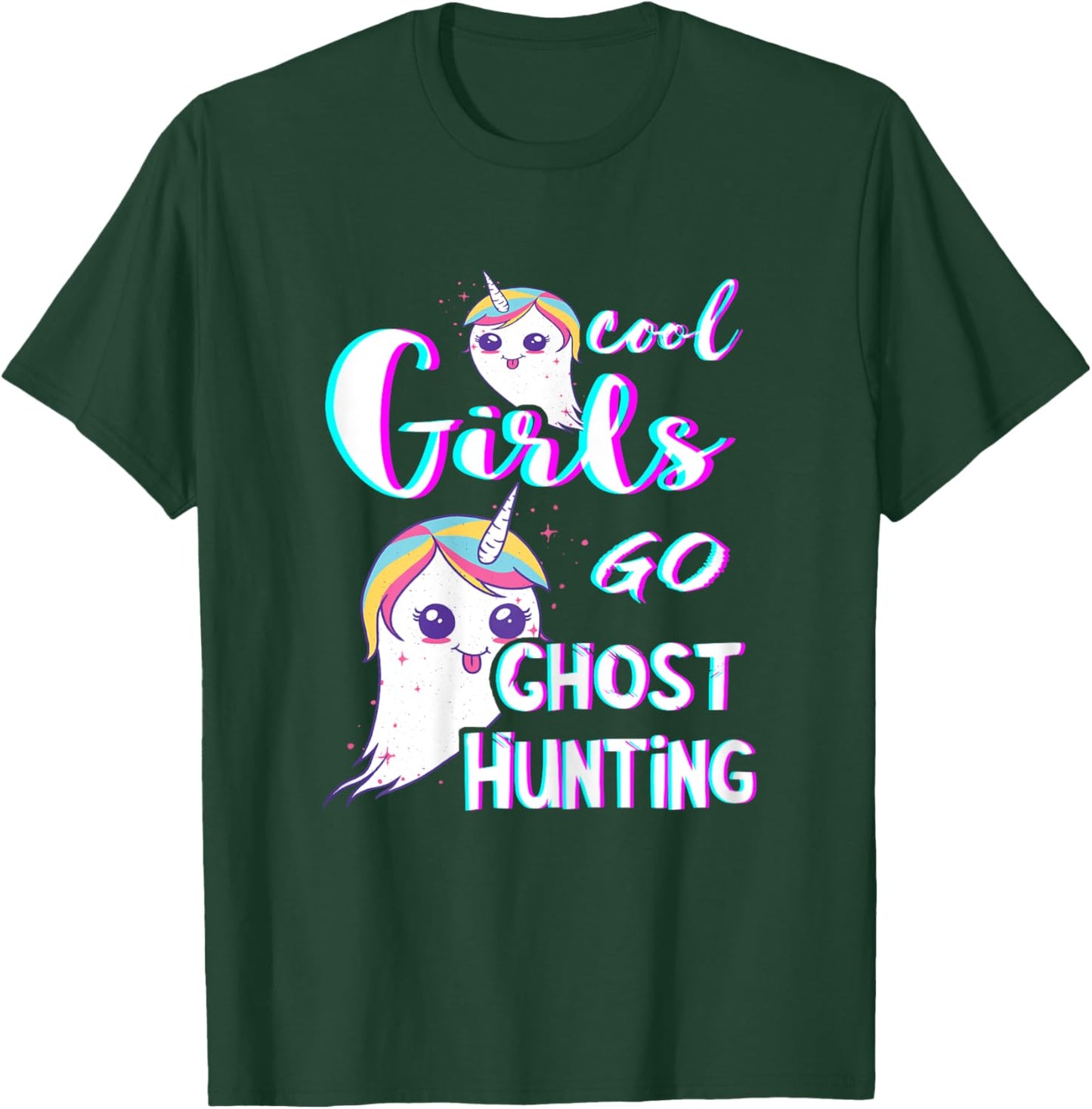 Ghost Hunting Girl Paranormal Investigator Ghost Hunt Ghosts T-Shirt - T-Shirt | Forest