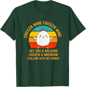 Chicken Wing Chicken Wing Hot Dog And Bologna Toddler 5T T-Shirt - T-Shirt | Forest