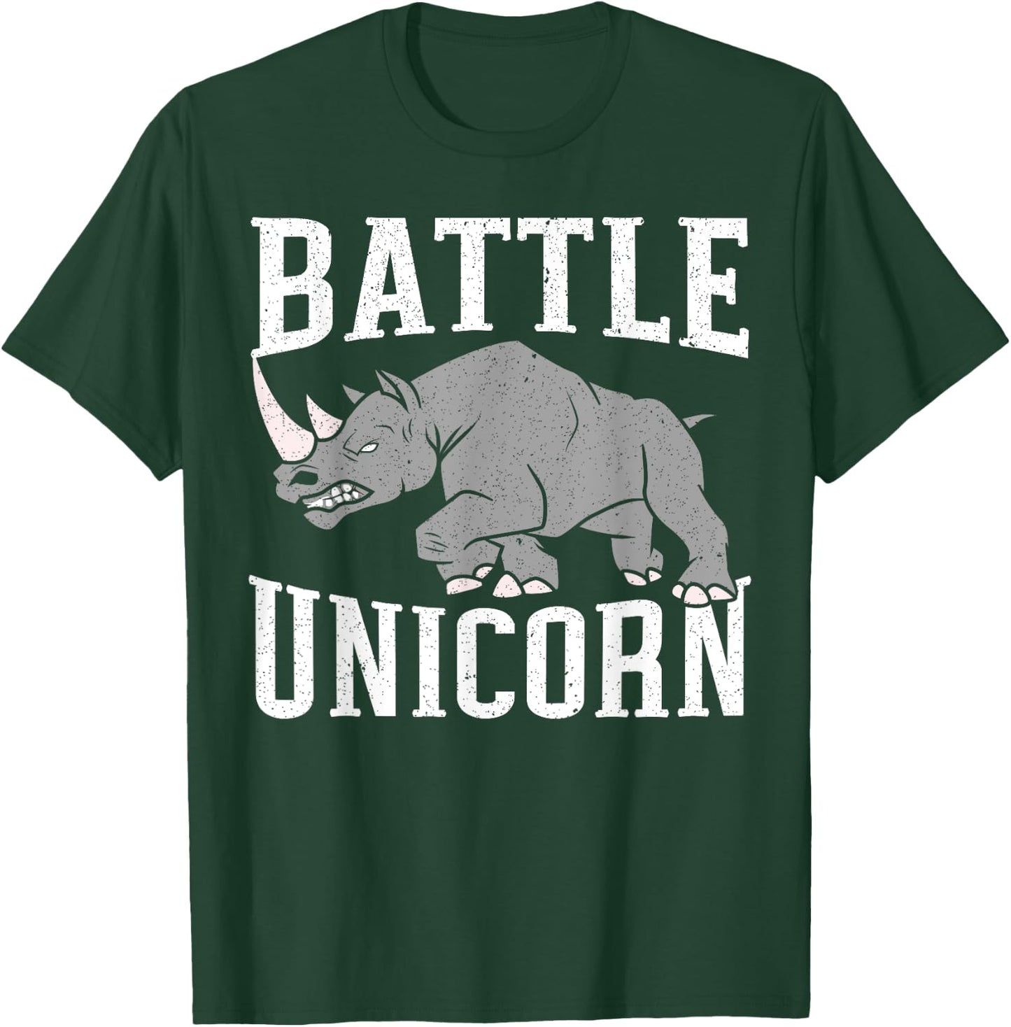 Battle Unicorn Rhinocerus Wildlife Animal Herbivore Rhino T-Shirt - T-Shirt | Forest