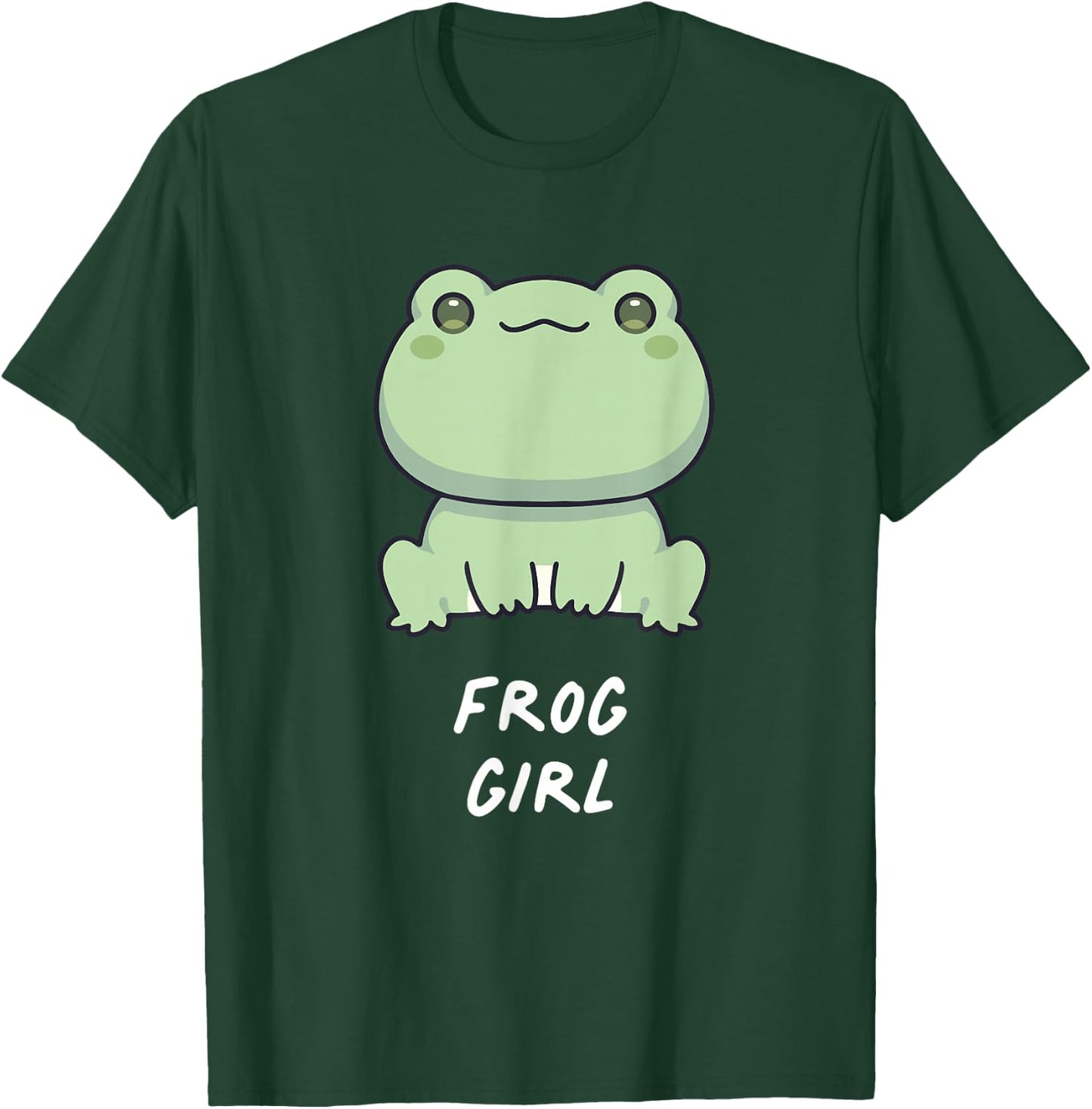 Frog Girl Cute Kawaii Anime Aesthetic Family Ambhibian Lover T-Shirt - T-Shirt | Forest