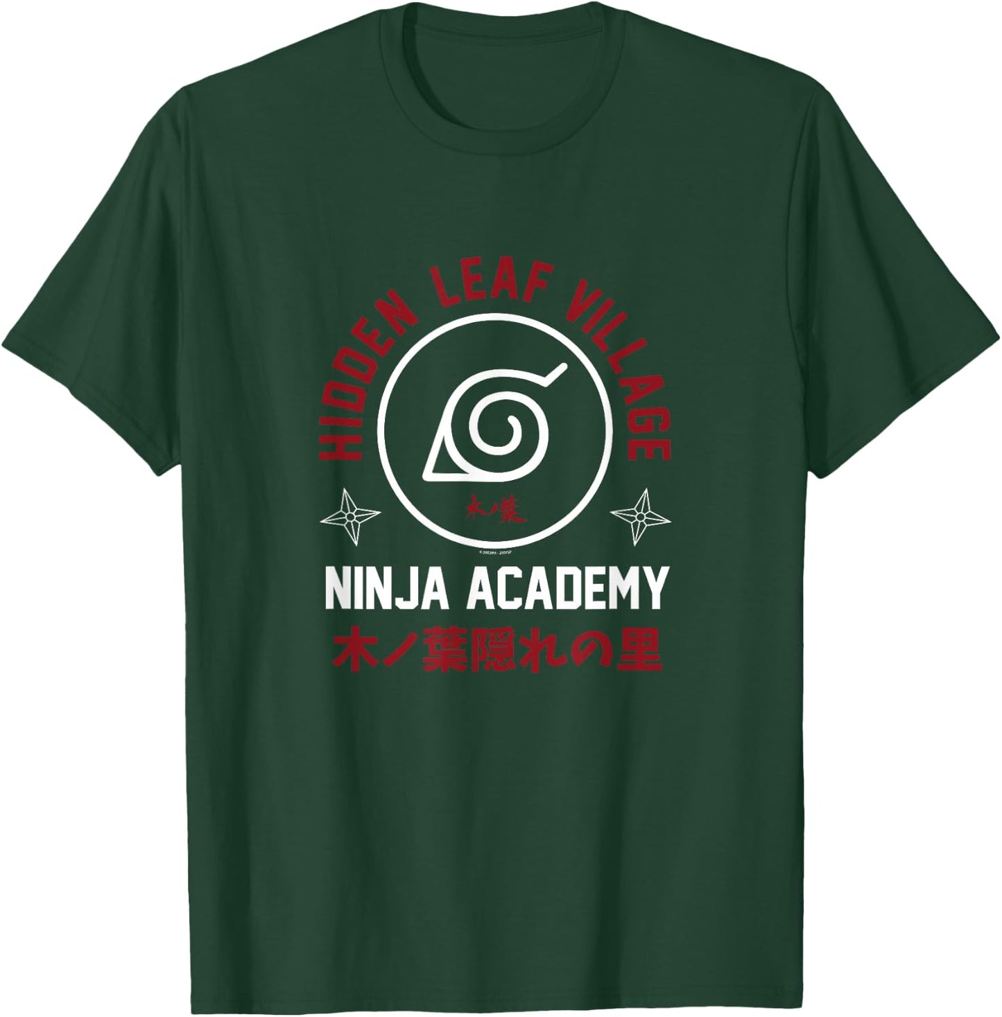 Naruto Shippuden Ninja Academy Varsity Logo Anime T-Shirt - T-Shirt | Forest