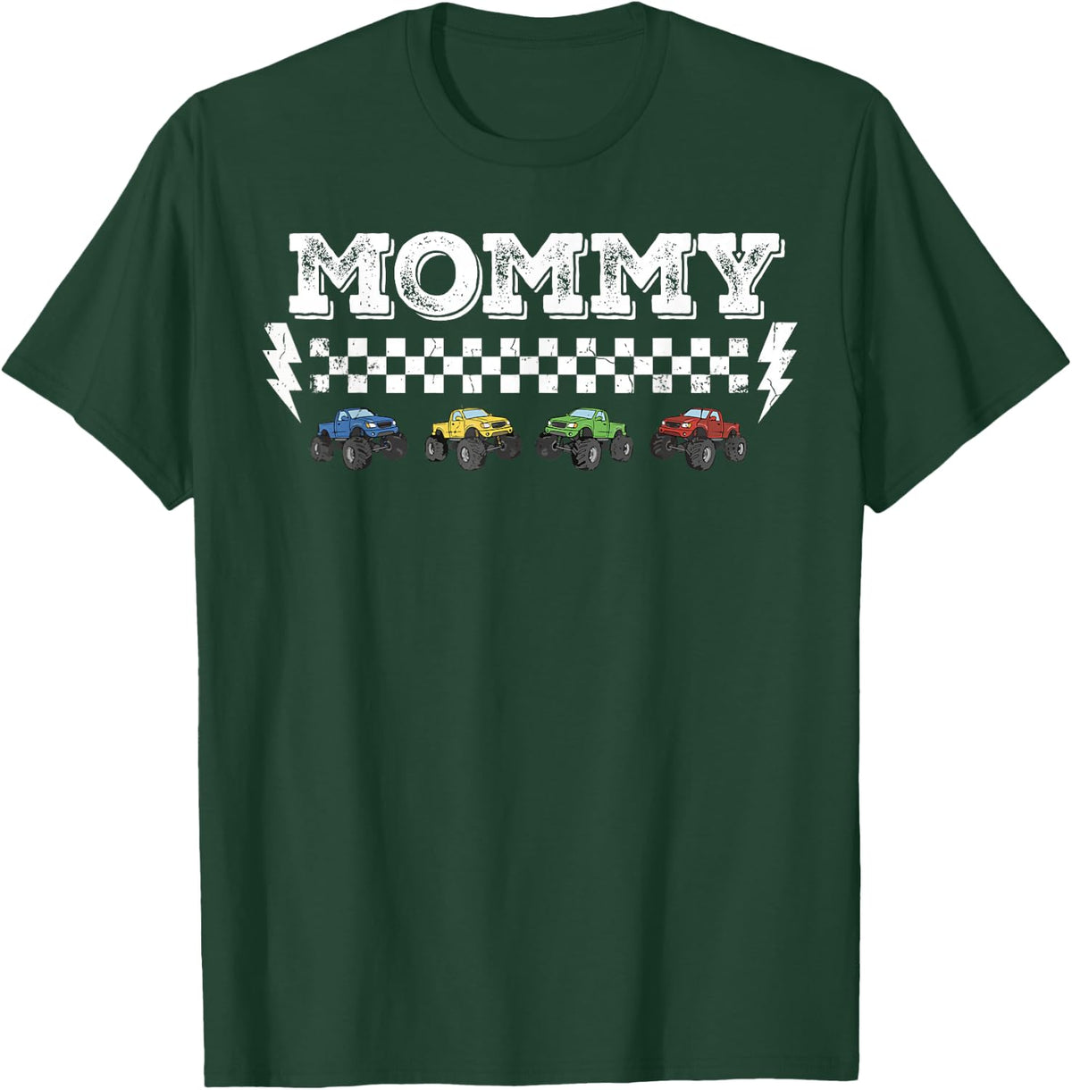 Mommy Monster Truck Matching Family Mommy Birthday Squad T-Shirt - T-Shirt | Forest