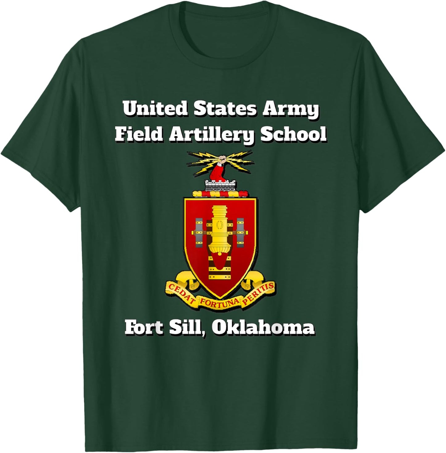 Army Field Artillery School, COA, Fort Sill, Oklahoma print T-Shirt - T-Shirt | Forest