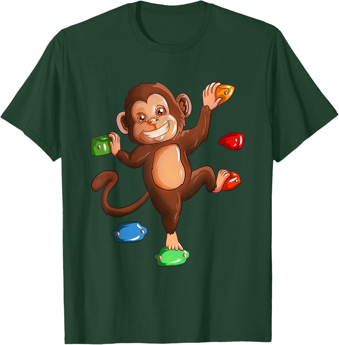 Climbing Monkey Monkey Children Climbing Forest Bouldering T-Shirt - T-Shirt | Forest