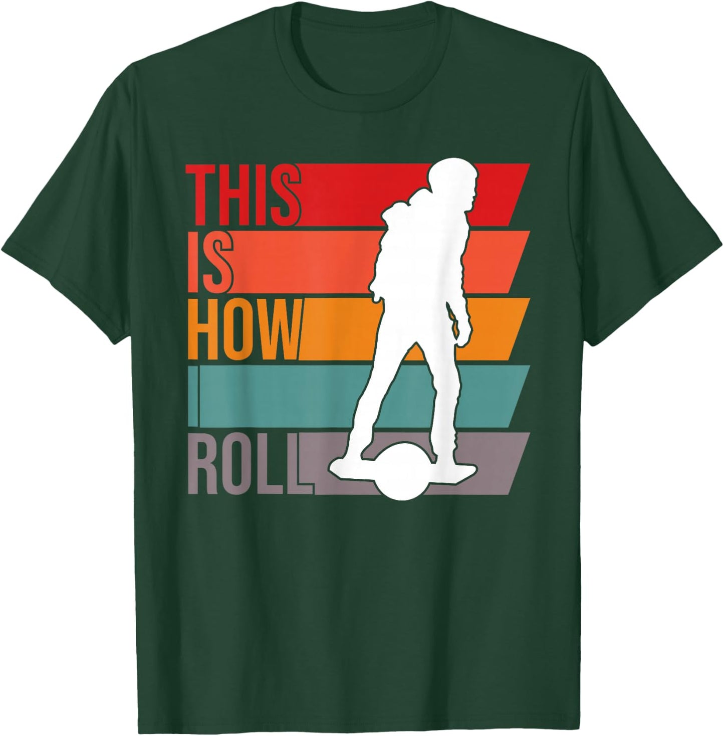 One wheel This Is How I Roll Retro Vintage Onewheel GT S T-Shirt - T-Shirt | Forest