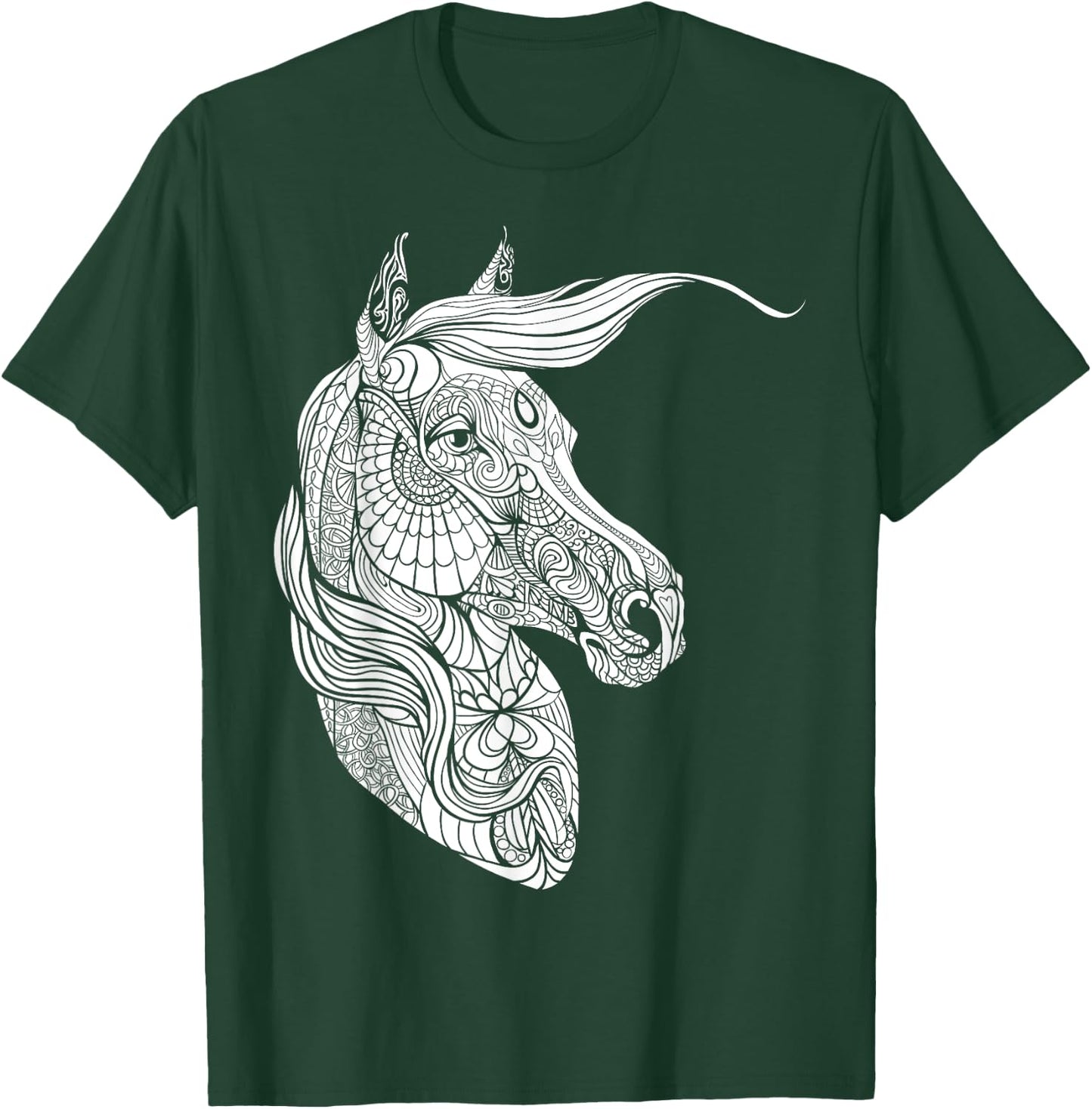 Cute horse to paint and colour for children T-Shirt - T-Shirt | Forest