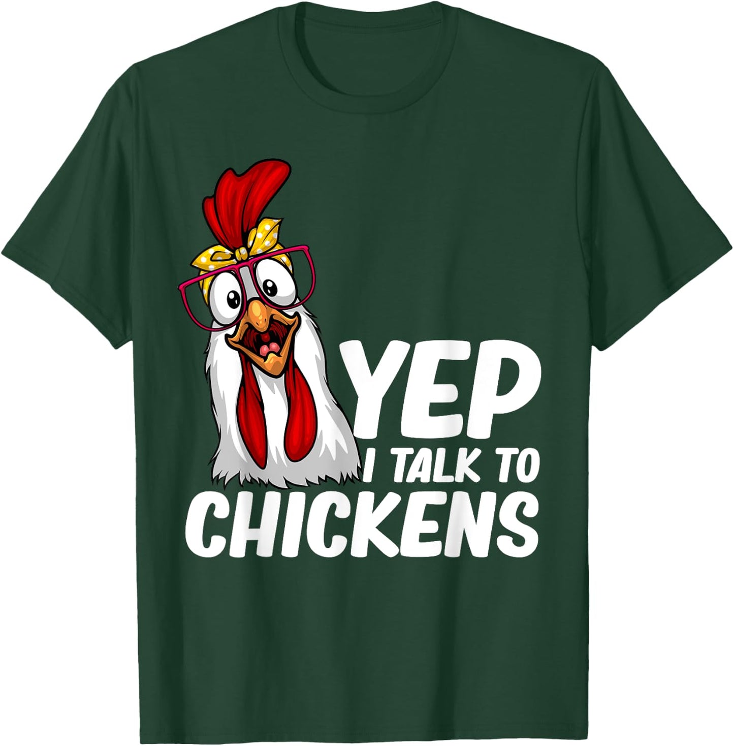 Funny Chicken Women Crazy Chicken Farmer Lovers T-Shirt - T-Shirt | Forest