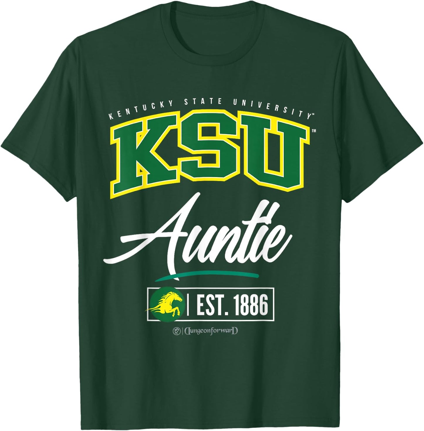 Kentucky State University - KSU HBCU Auntie T-Shirt - T-Shirt | Forest