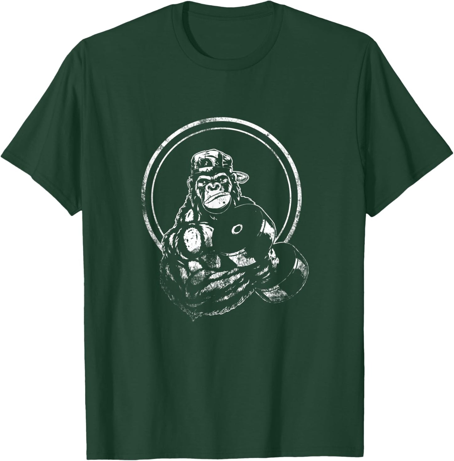 Gorilla Strength Weight Lifter Gym Body Builder Workout T-Shirt - T-Shirt | Forest