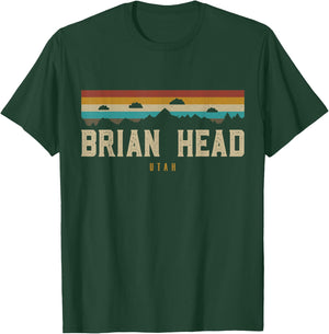 Brian Head Vintage Mountains Hiking Camping Utah Retro T-Shirt - T-Shirt | Forest