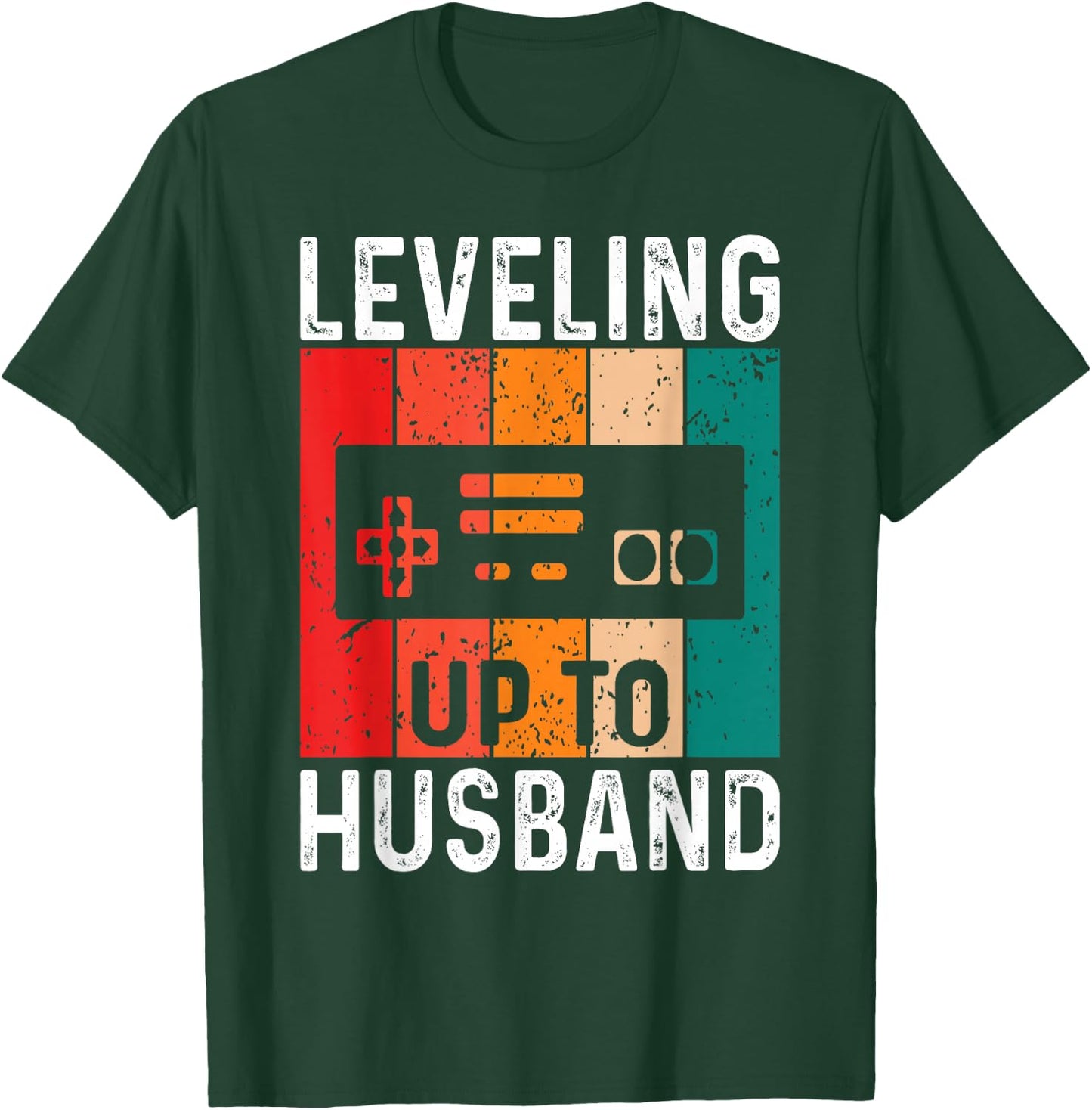 Bachelor Party Leveling Up to Husband Gaming Groom-to-be T-Shirt - T-Shirt | Forest
