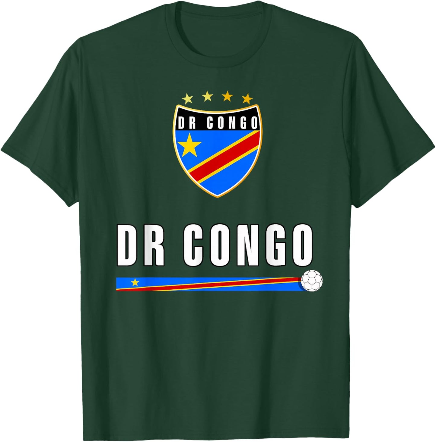 Retro DR Congo Flag Congolese Pride Lovers T-Shirt - T-Shirt | Forest