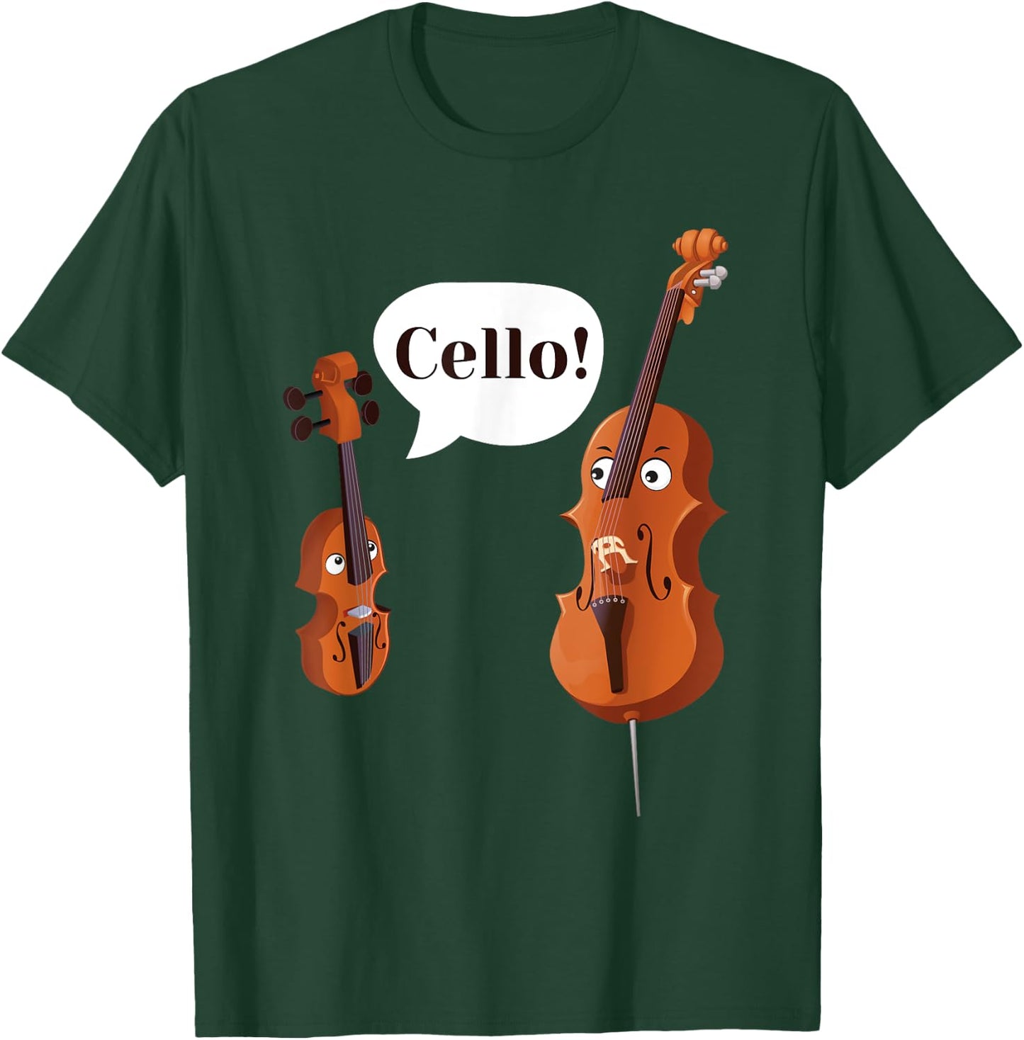 Cello Player Cellist Orchestra Musician Classical Music T-Shirt - T-Shirt | Forest