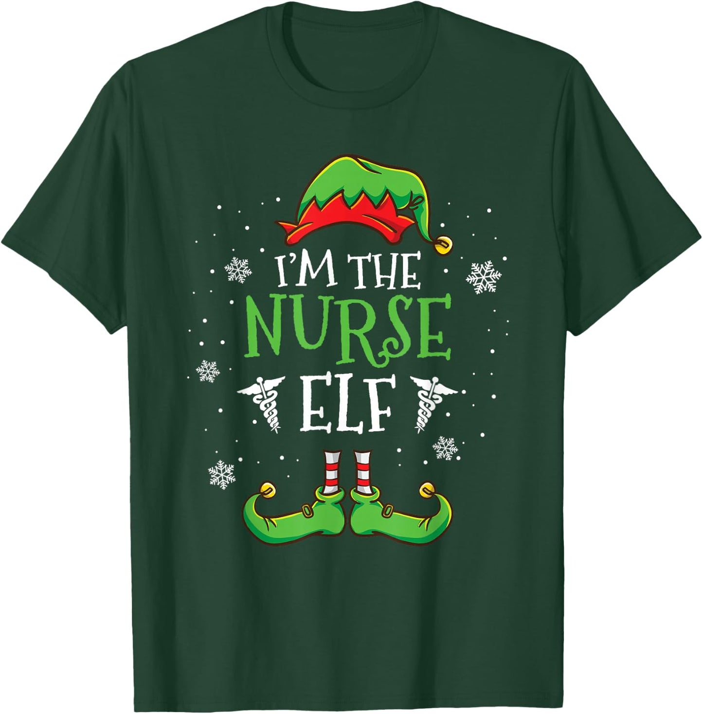 Im The Nurse Elf Christmas T-Shirt - T-Shirt | Forest