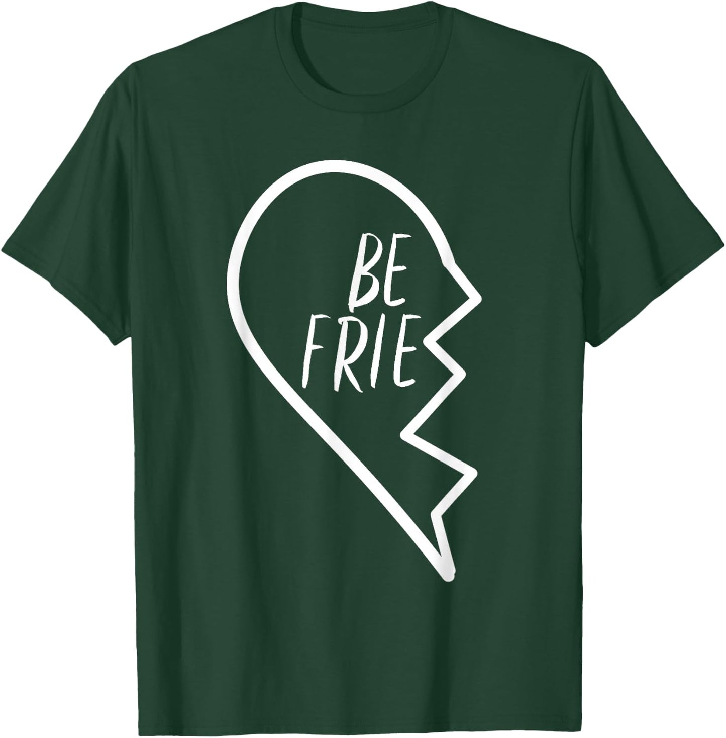 Best Friends Apparel Matching Broken Heart First Half #1 T-Shirt - T-Shirt | Forest