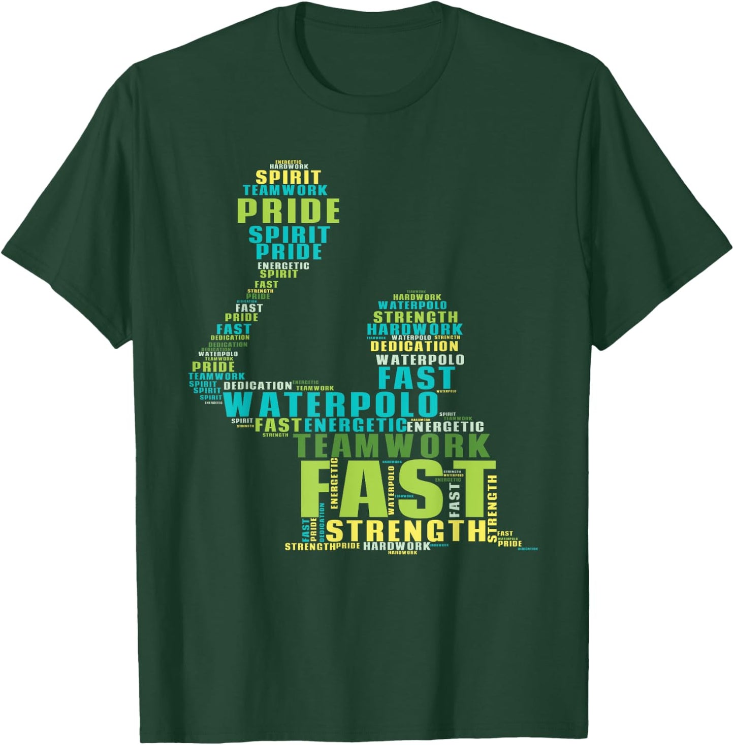 Water Polo Player Coach Sport Lover Athlete Swimmer T-Shirt - T-Shirt | Forest