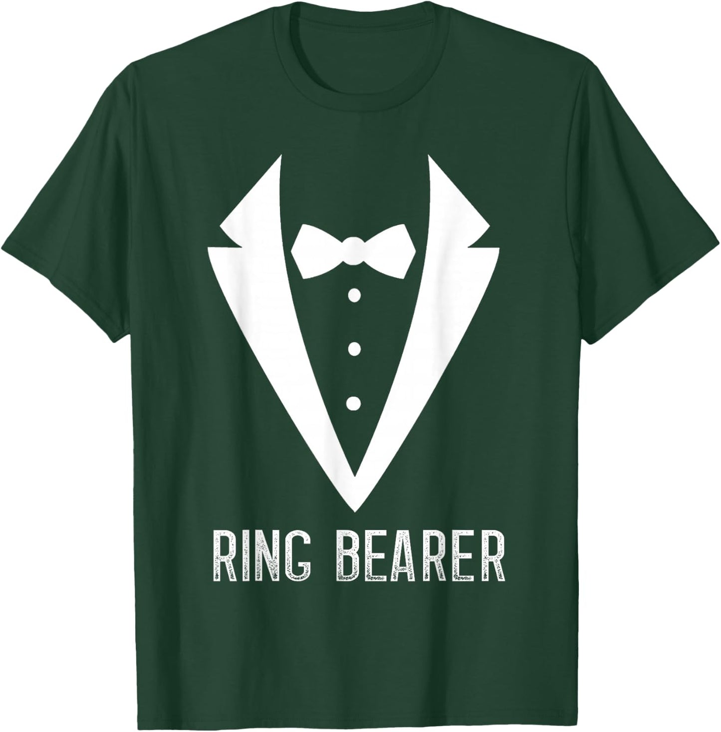 Ring Bearer Attire Ring Wedding Party Bow Tie Security T-Shirt - T-Shirt | Forest