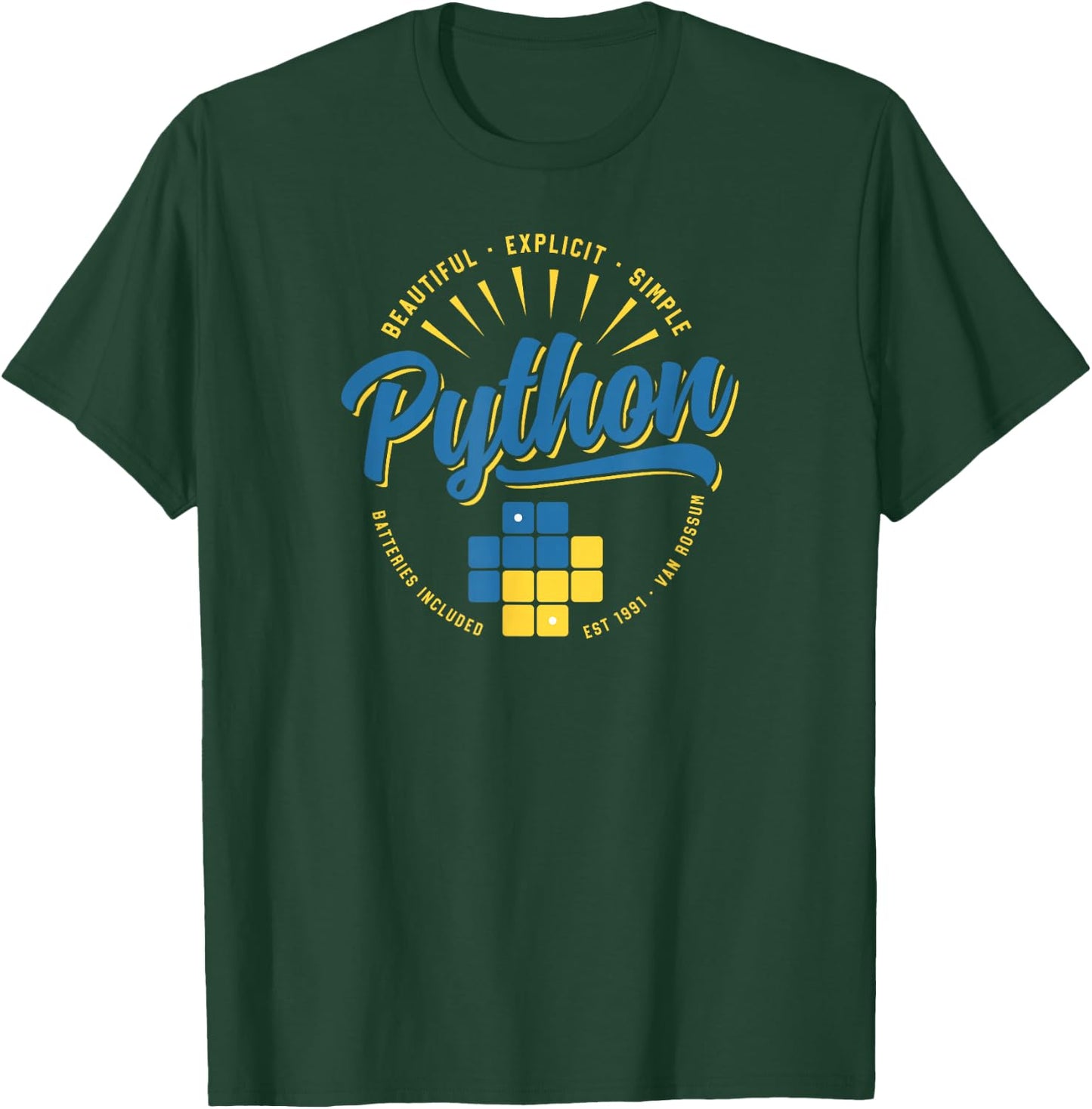 Vintage Python Programming Language T-Shirt - T-Shirt | Forest