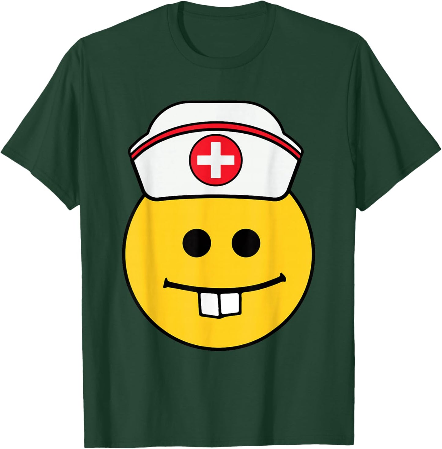 Emoticon face Gift Nurses T-Shirt - T-Shirt | Forest