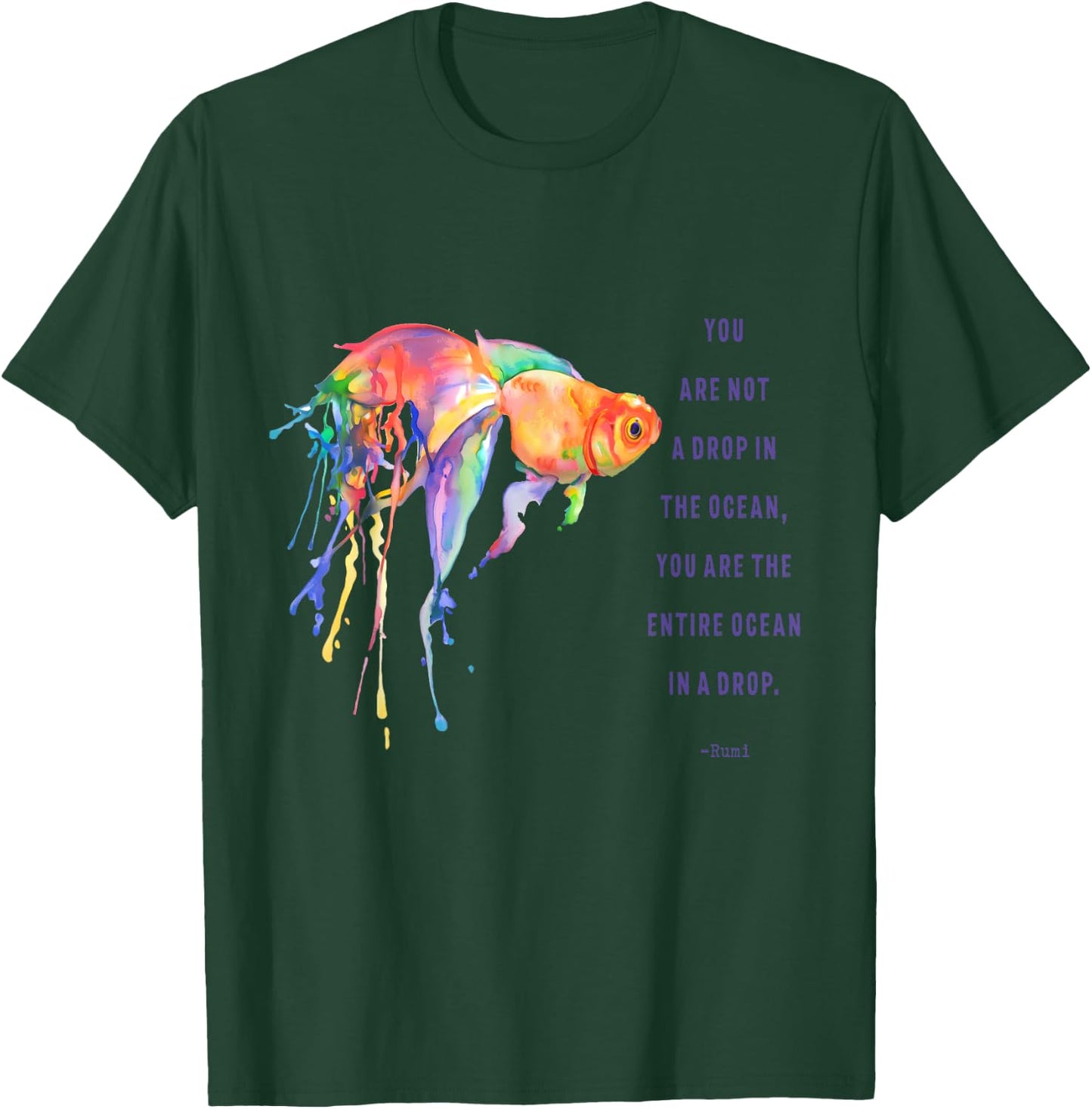 Drop in the Ocean Rumi Poetry Quotes T-Shirt - T-Shirt | Forest