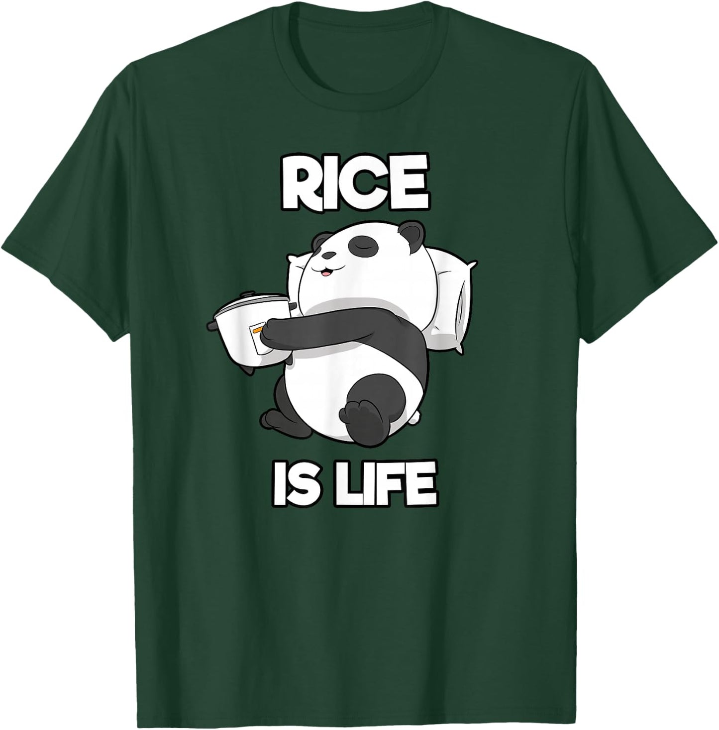 Panda Rice Is Life Rice Cooker T-Shirt - T-Shirt | Forest