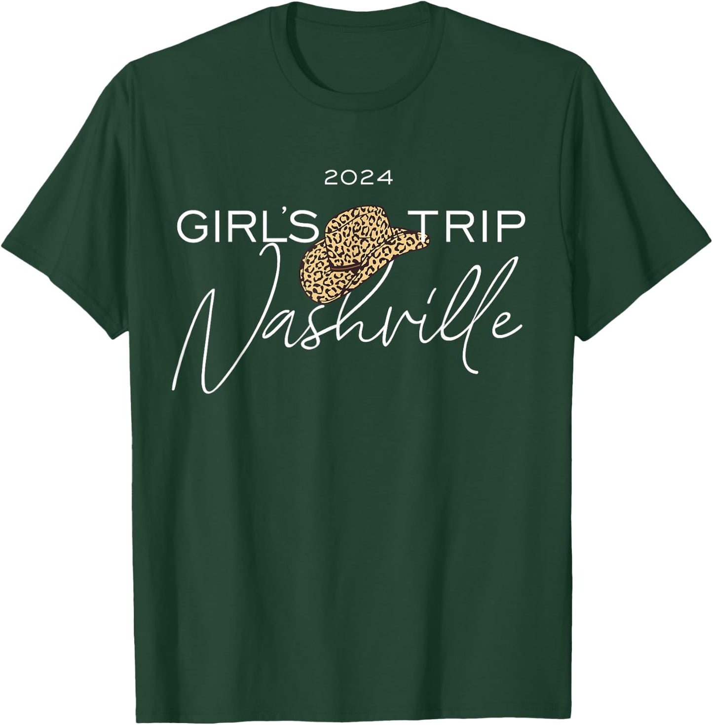 Nashville Girls Trip 2024 Nash Weekend Boots Booze Besties T-Shirt - T-Shirt | Forest
