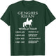 Genghis Khan Shirt Funny Ancient History World Tour T-Shirt - T-Shirt | Forest