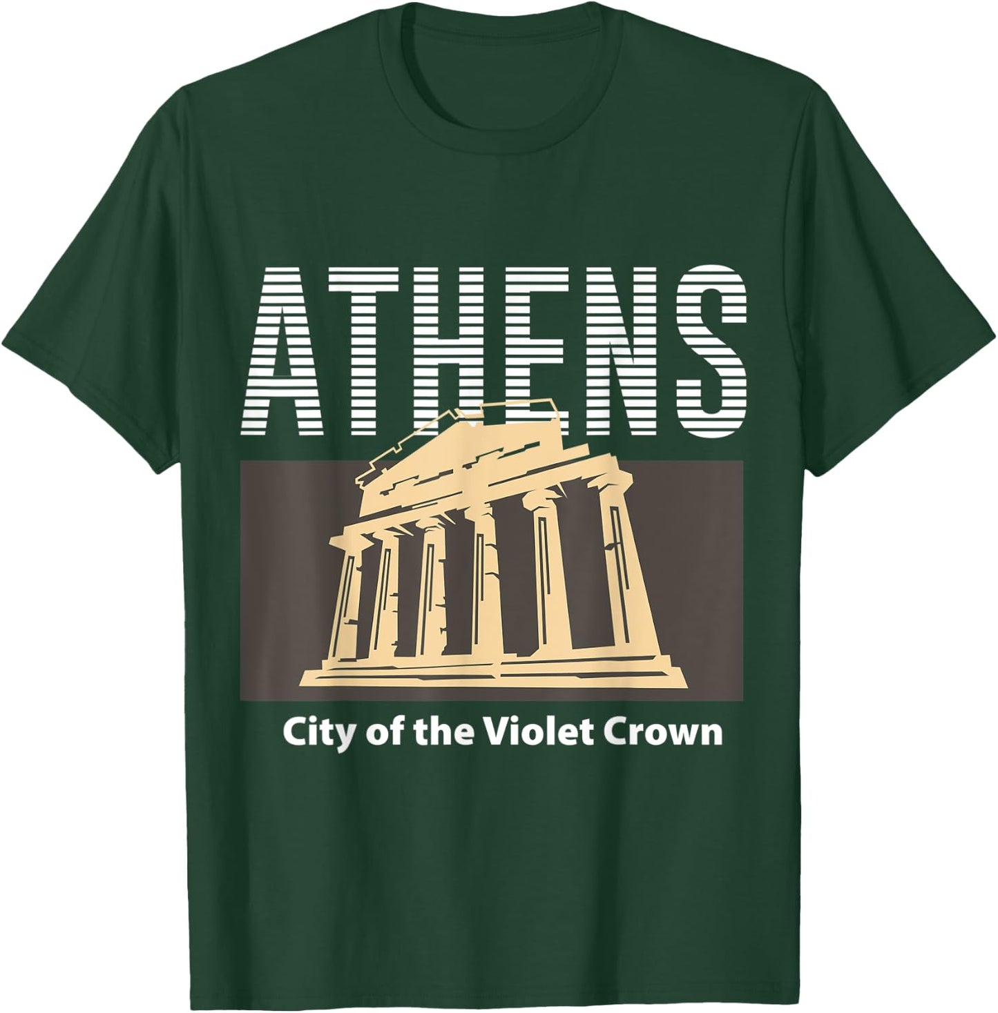 Athens Vacation Holiday Greece Flag T-Shirt - T-Shirt | Forest