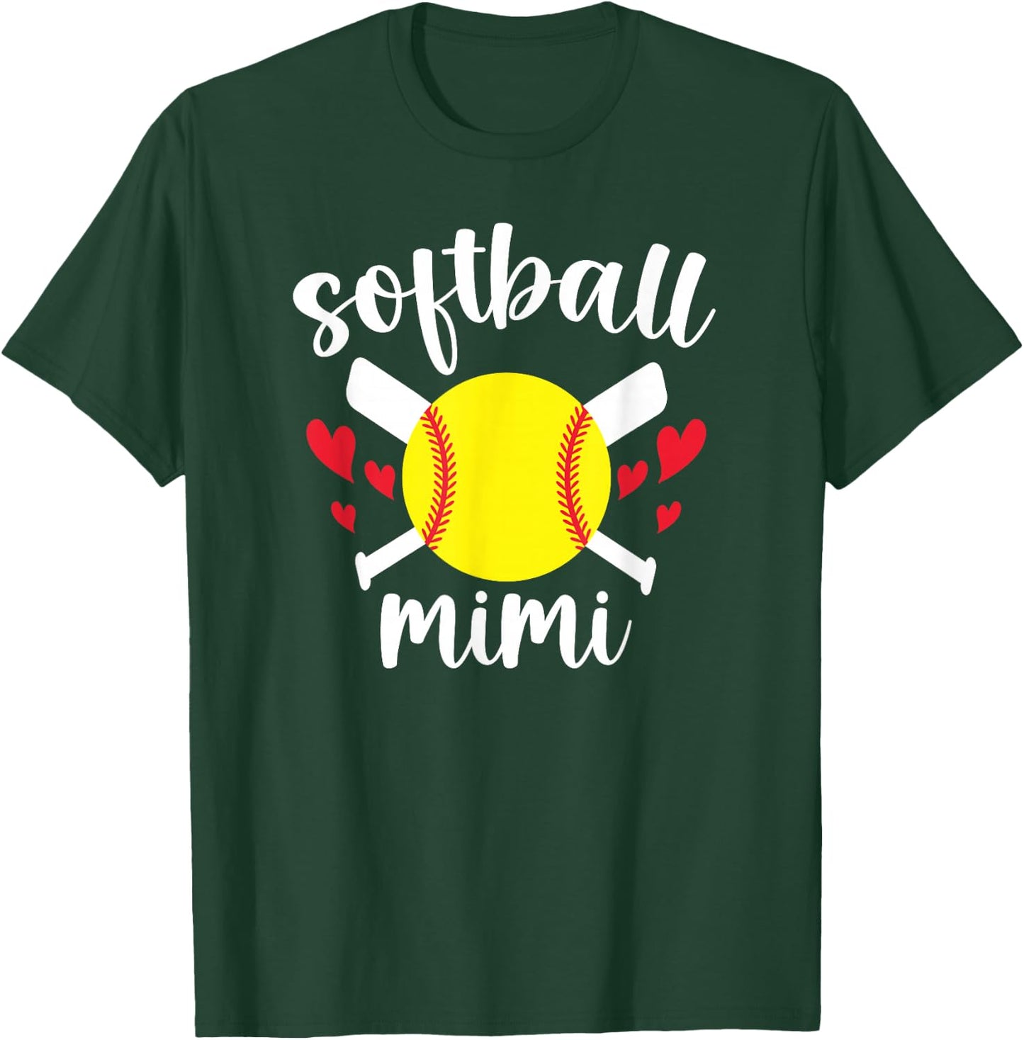 Softball Mimi Proud Mimi Of A Softball Player Mimi T-Shirt - T-Shirt | Forest
