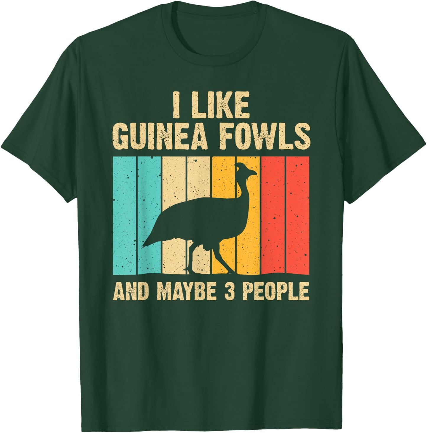 Funny Guinea Fowl Design Women Guinea Hen Bird Lover T-Shirt - T-Shirt | Forest