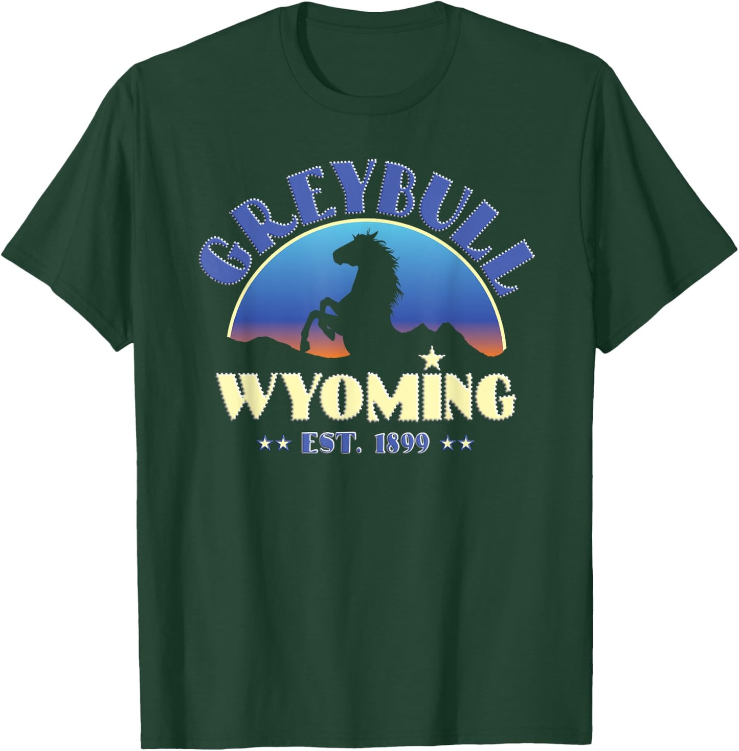 Greybull Wyoming WY Wild Horse T-Shirt - T-Shirt | Forest
