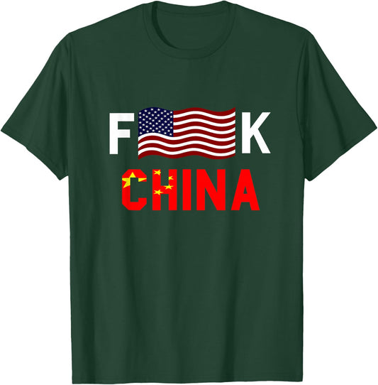 F American Flag K China T-Shirt - T-Shirt | Forest