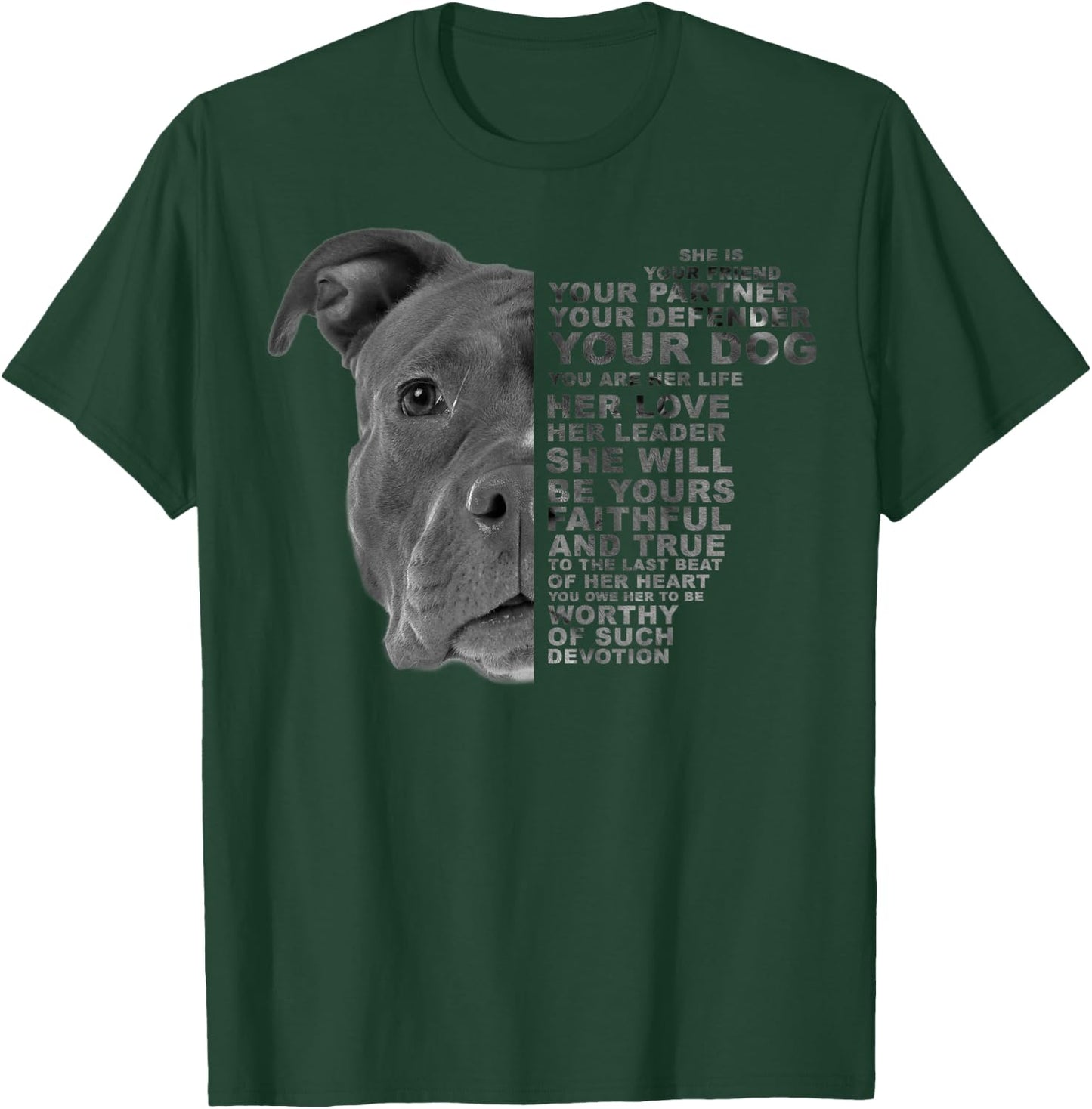 She Is Your Friend Your Partner Your Dog Puppy Pitbull Pitti Women Kids T-Shirt - T-Shirt | Forest