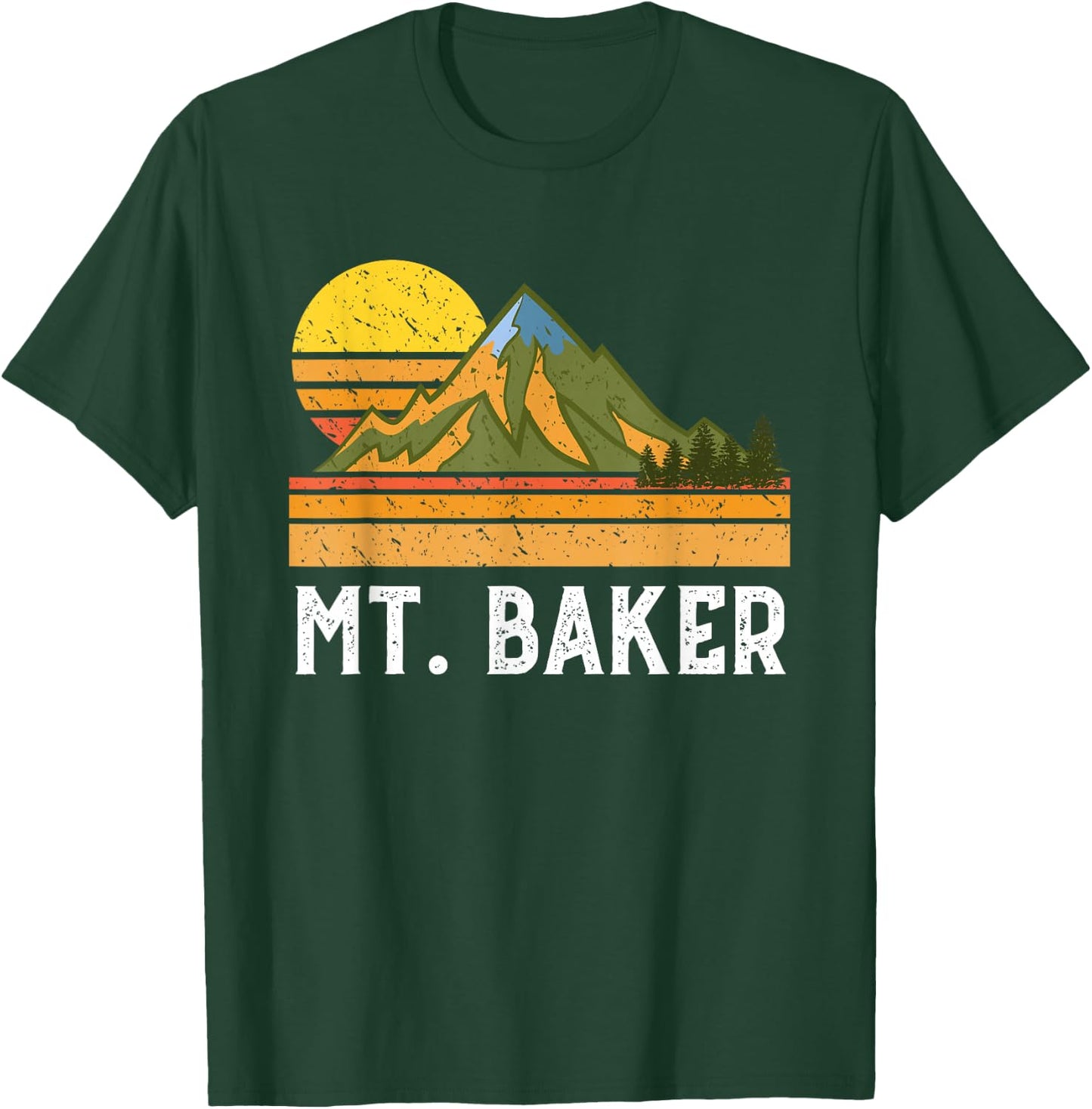 Mountain Vacation Gift- Mt. Climbing Hiking Mount Baker T-Shirt - T-Shirt | Forest
