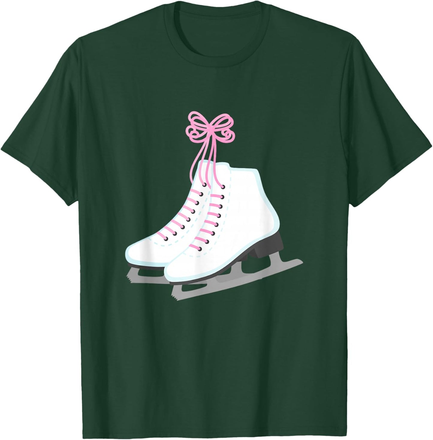 Ice Skate Figure Skating Skater Girls Teen Tween Women Coach T-Shirt - T-Shirt | Forest