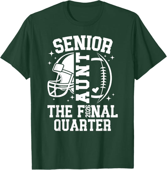 Football Senior Aunt 2026 Football Senior Auntie T-Shirt - T-Shirt | Forest