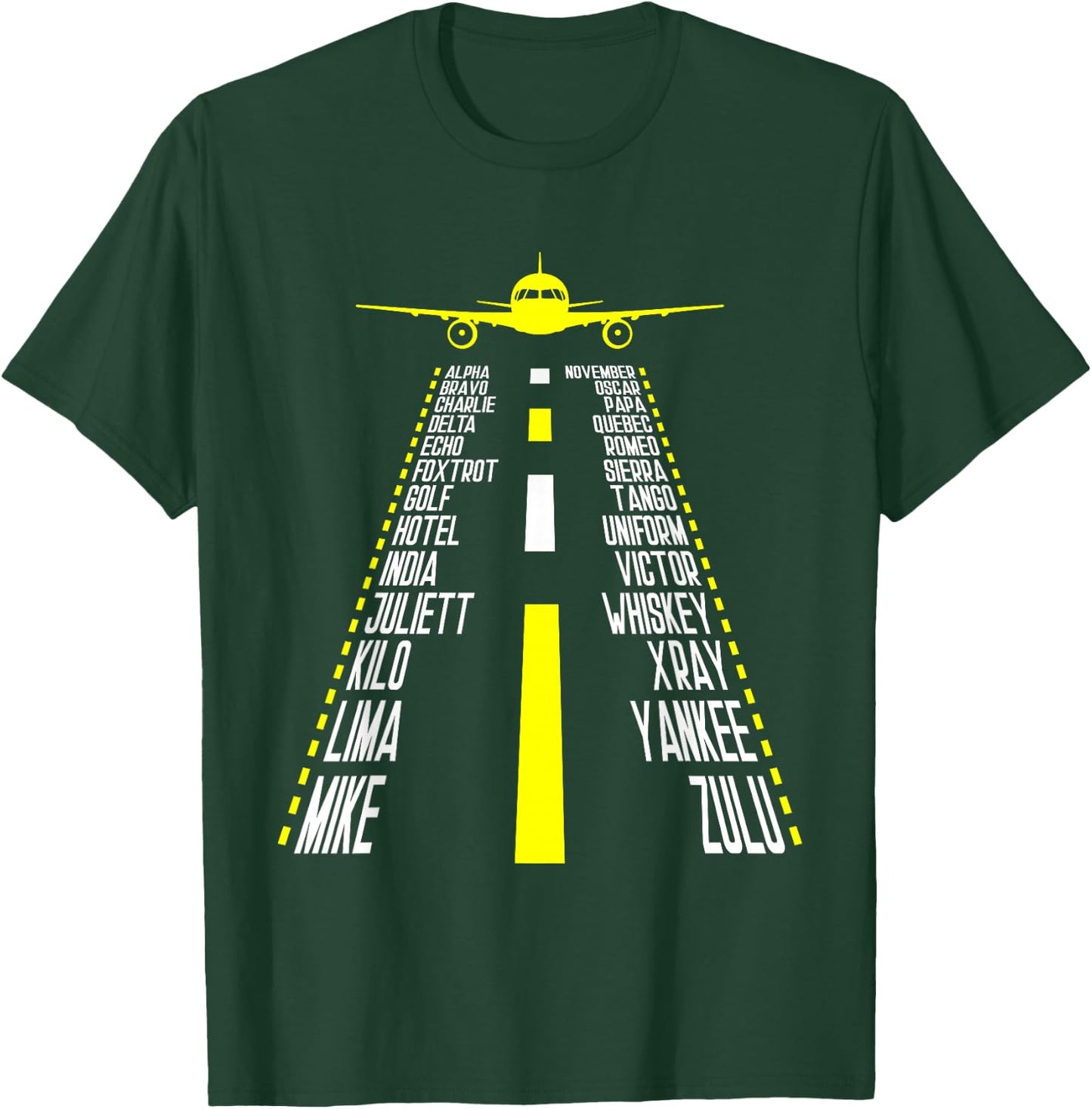 Aeroplane Guide - Flight School Aeroplane Pilot T-Shirt - T-Shirt | Forest
