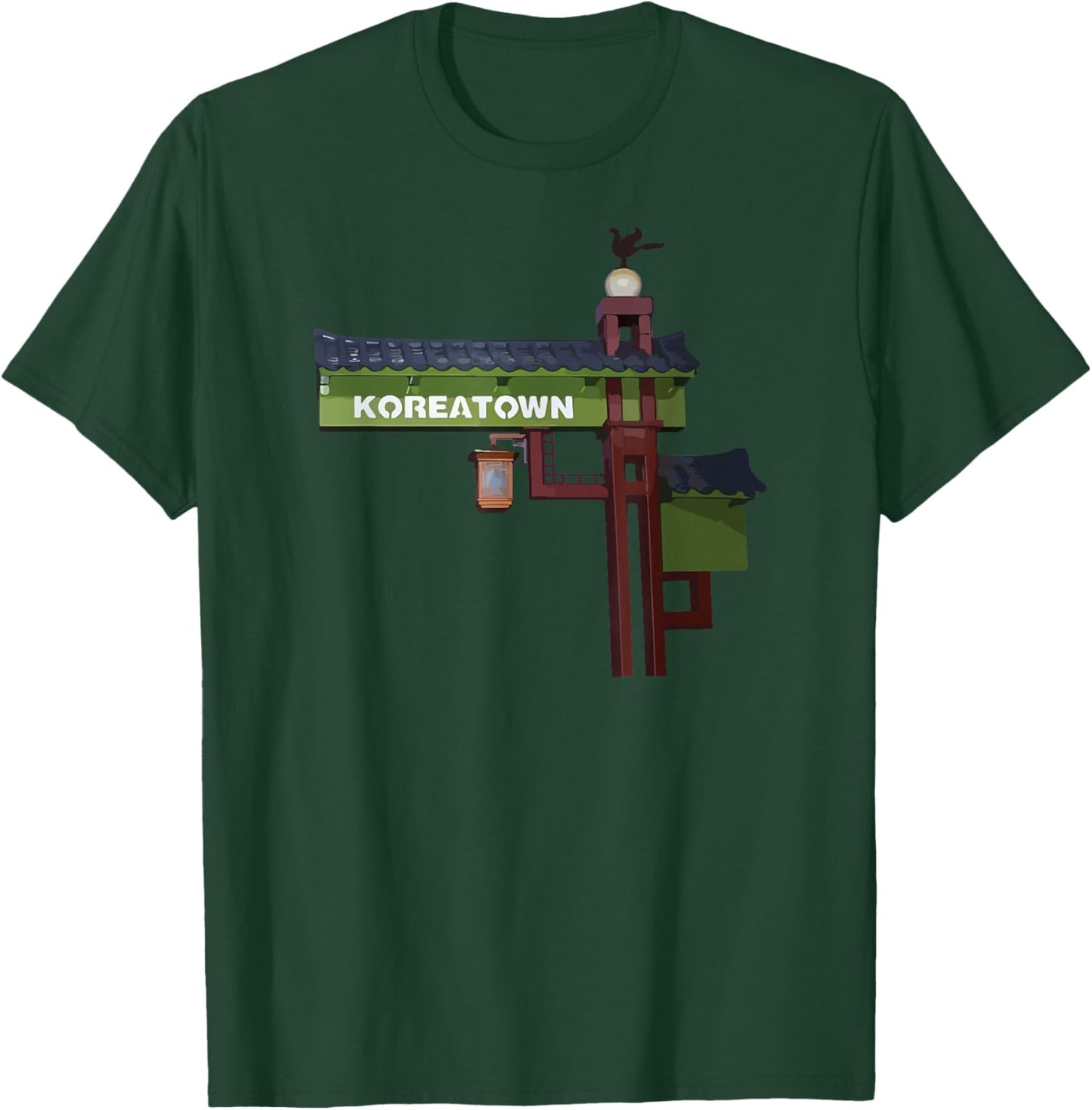Koreatown Los Angeles Street Sign Wilshire Downtown LA Cali T-Shirt - T-Shirt | Forest