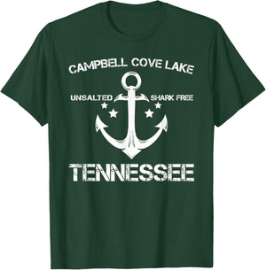 CAMPBELL COVE LAKE TENNESSEE Funny Fishing Camping Gift T-Shirt - T-Shirt | Forest