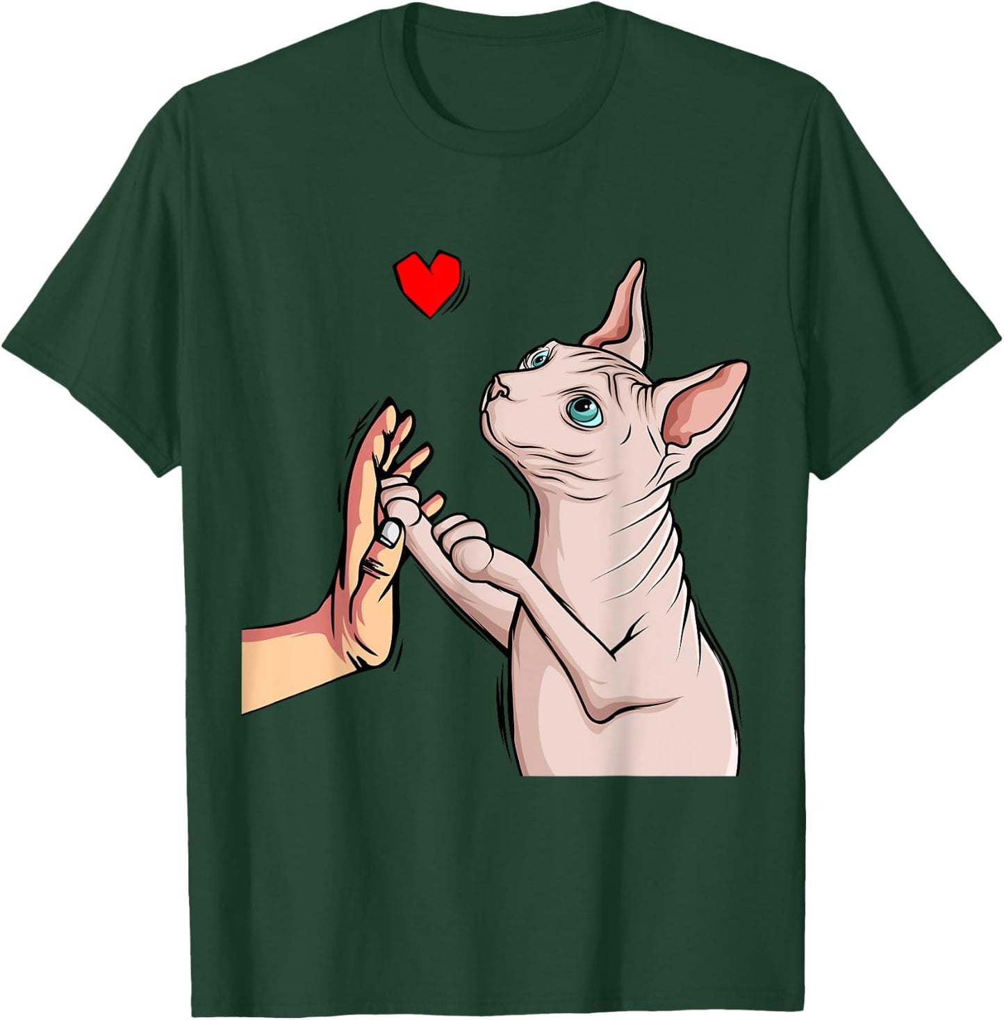 Sphynx Cat Sphinx Hairless Cat Owner Lovers Women Kids T-Shirt - T-Shirt | Forest