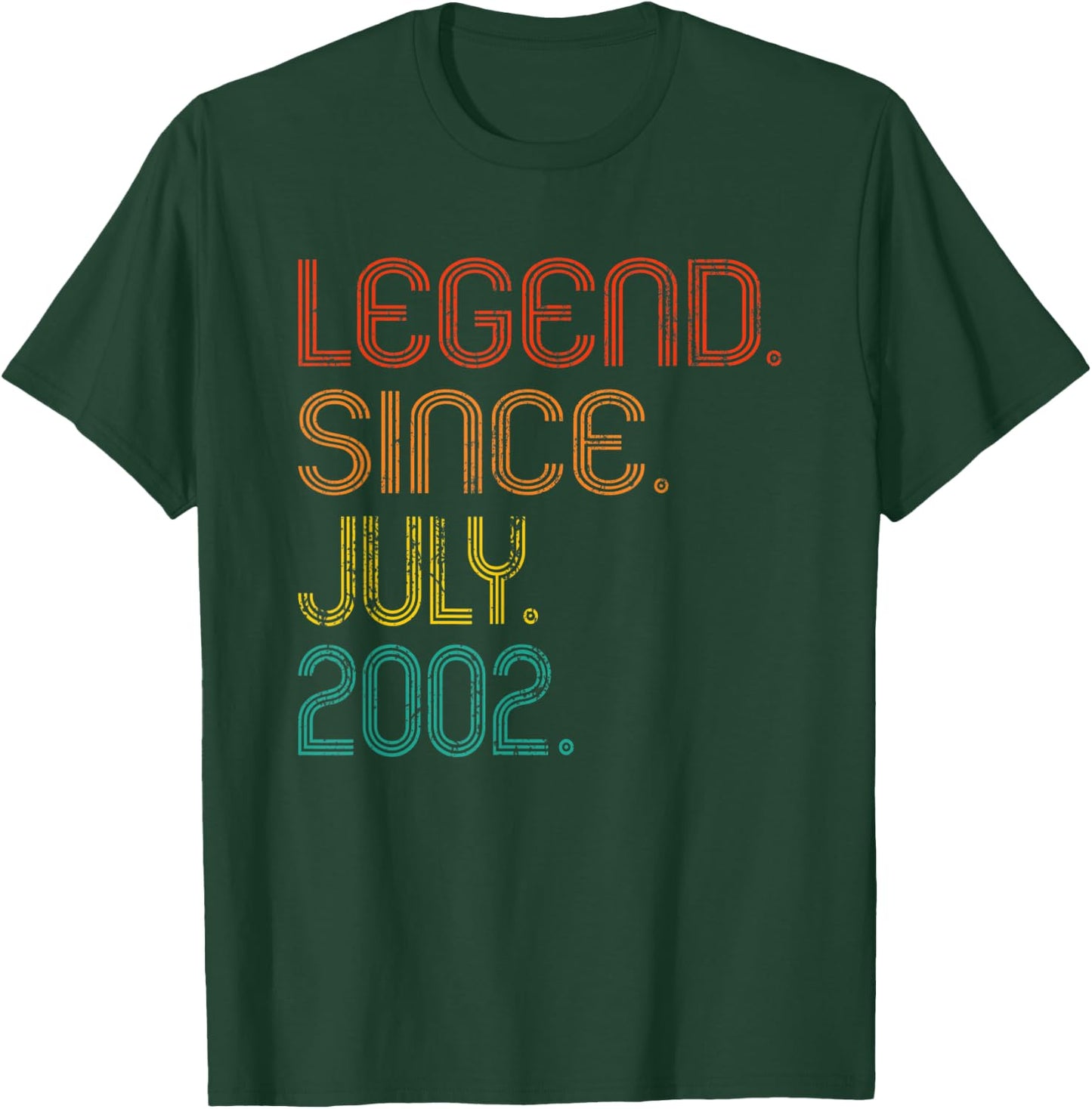 Legend Since July 2002 20th Birthday 20 Years Old Vintage T-Shirt - T-Shirt | Forest