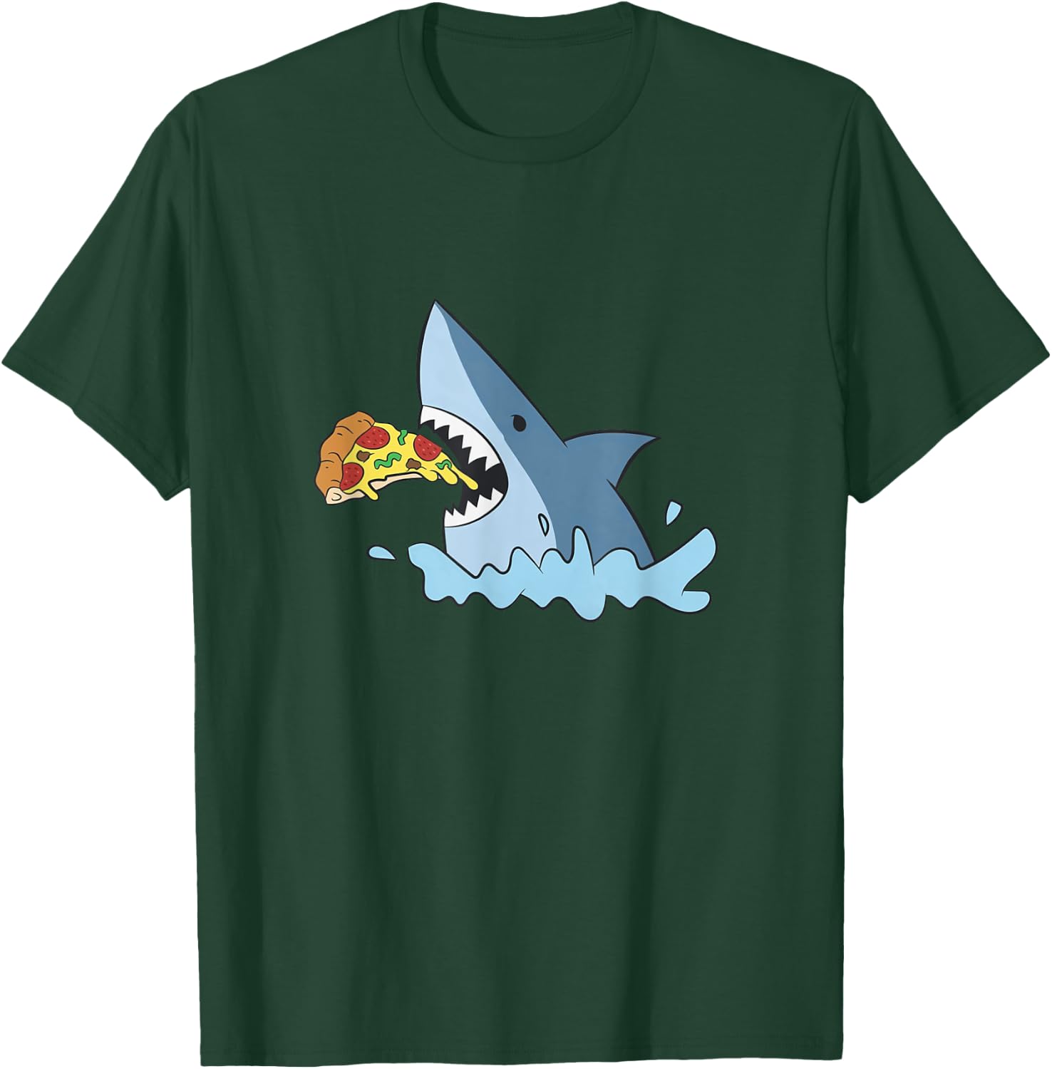 Shark Eating Pizza T-Shirt - T-Shirt | Forest