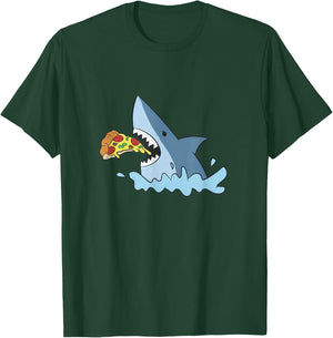 Shark Eating Pizza T-Shirt - T-Shirt | Forest
